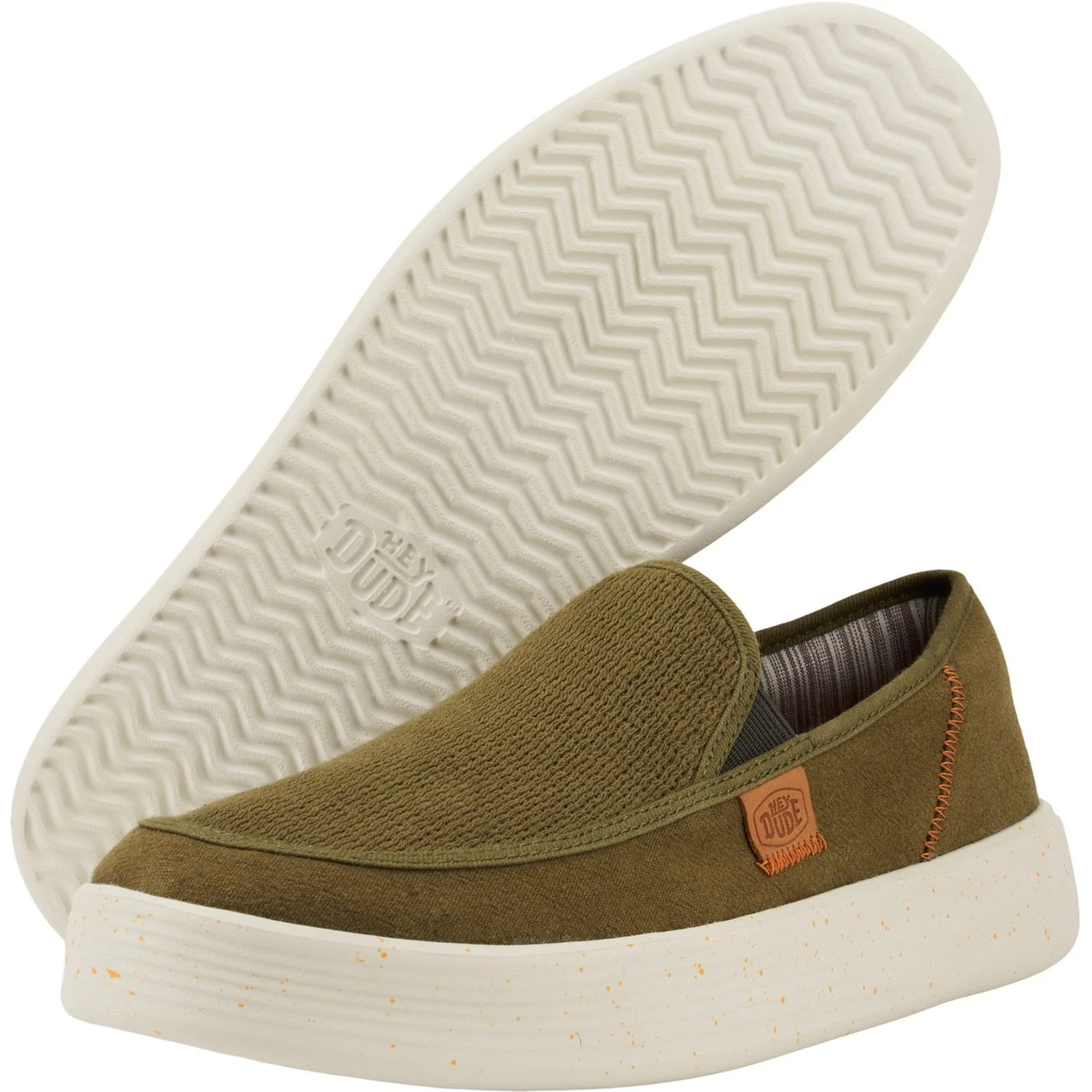 HEYDUDE Men's Sunapee Coastline Shoe in Olive - Image 3