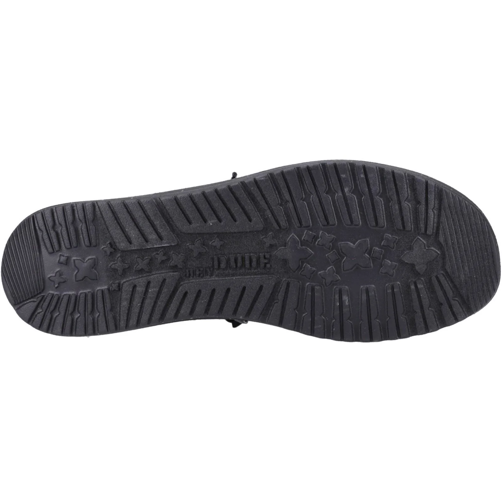 HEYDUDE Men's Wally Canvas Shoe in Black/Black - Image 3