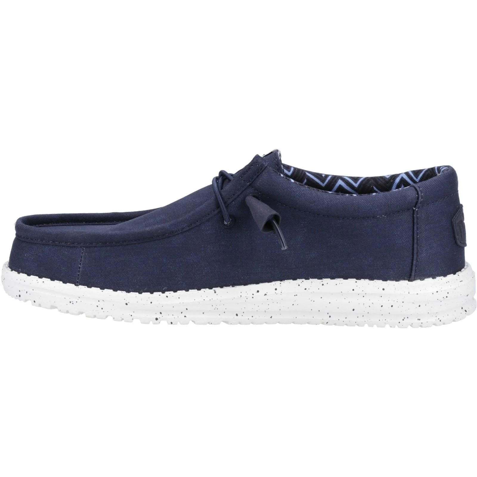 HEYDUDE Men's Wally Canvas Shoe in Navy - Image 4