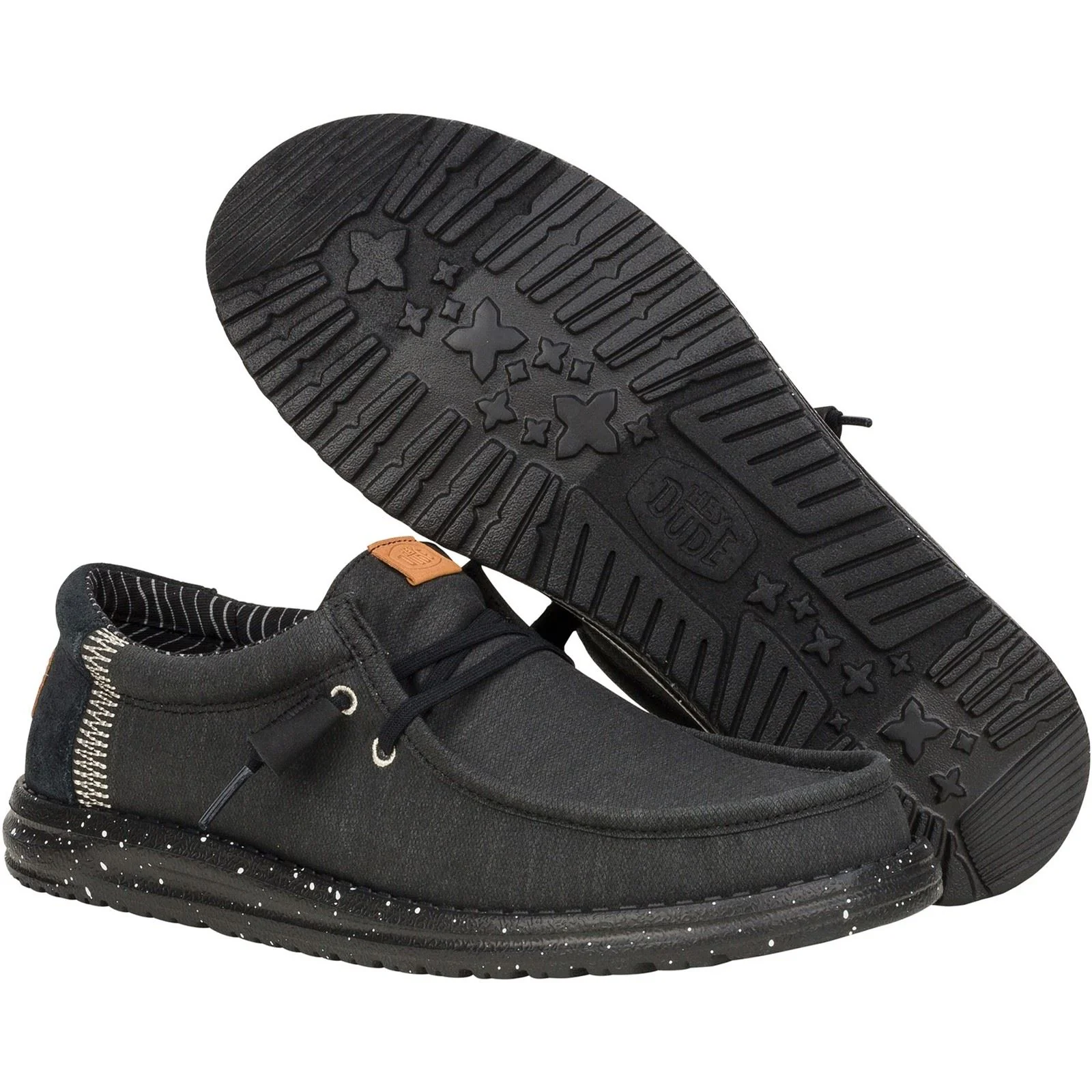 HEYDUDE Men's Wally Elevated Basics Shoes in Black - Image 2