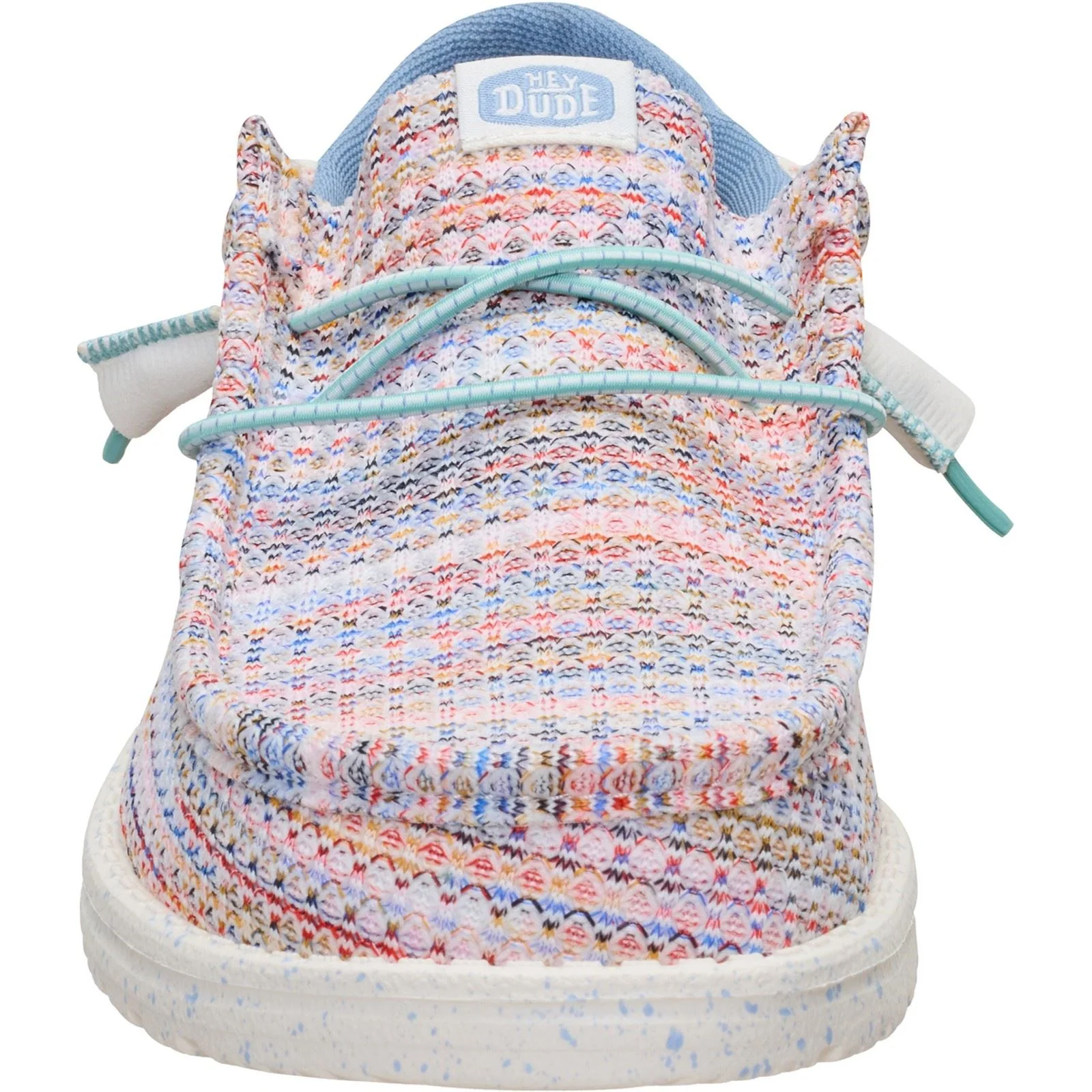 HEYDUDE Wally Funk Multi Mesh Polyester Men's Egret/Multi Moccasins Shoes - Image 8