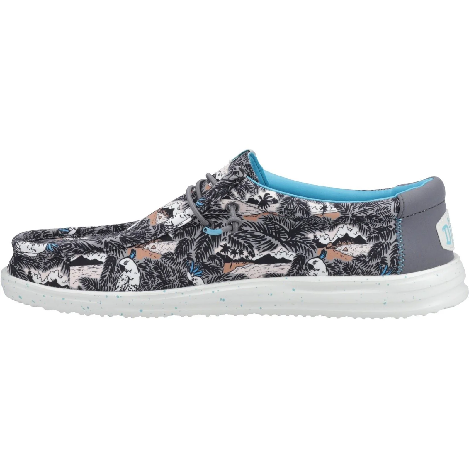 HEYDUDE Men's Wally H2O Tropical Shoe in Black Tropical - Image 4