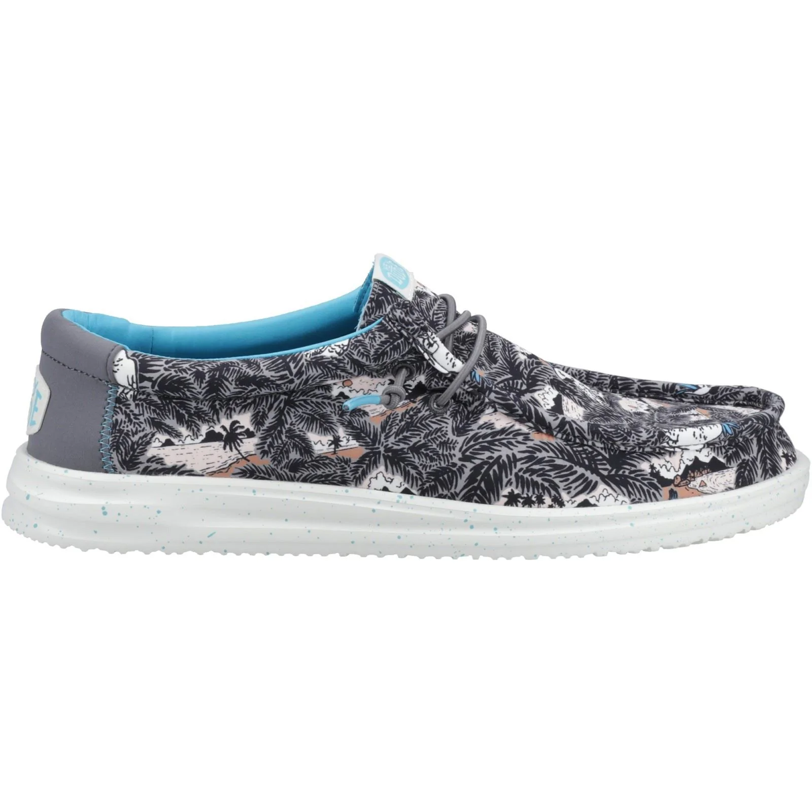 HEYDUDE Men's Wally H2O Tropical Shoe in Black Tropical - Image 5