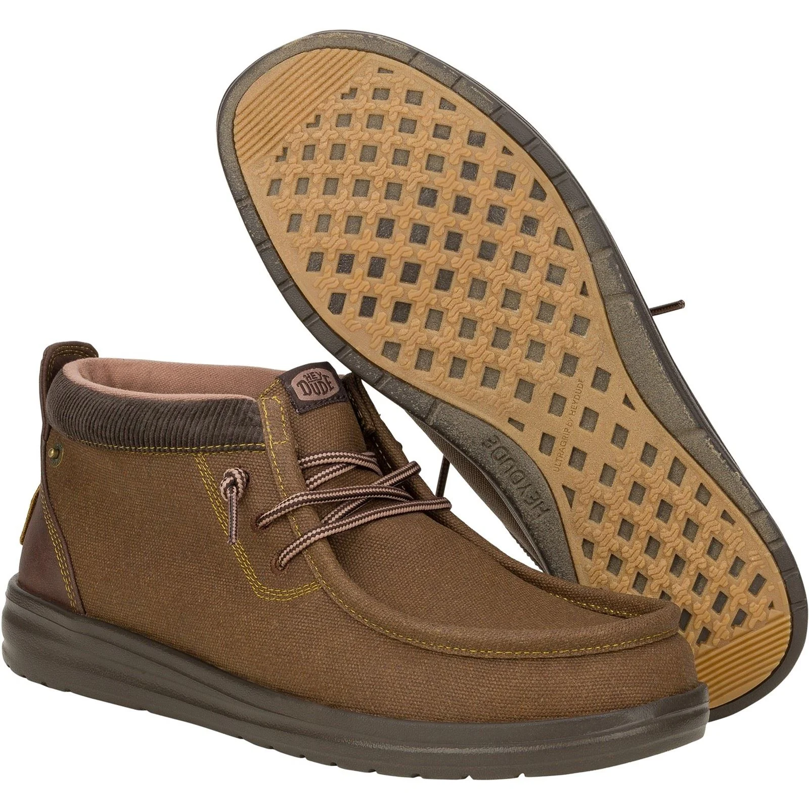 HEYDUDE Men's Wally Mid GripR Boots in Dark Brown - Image 3