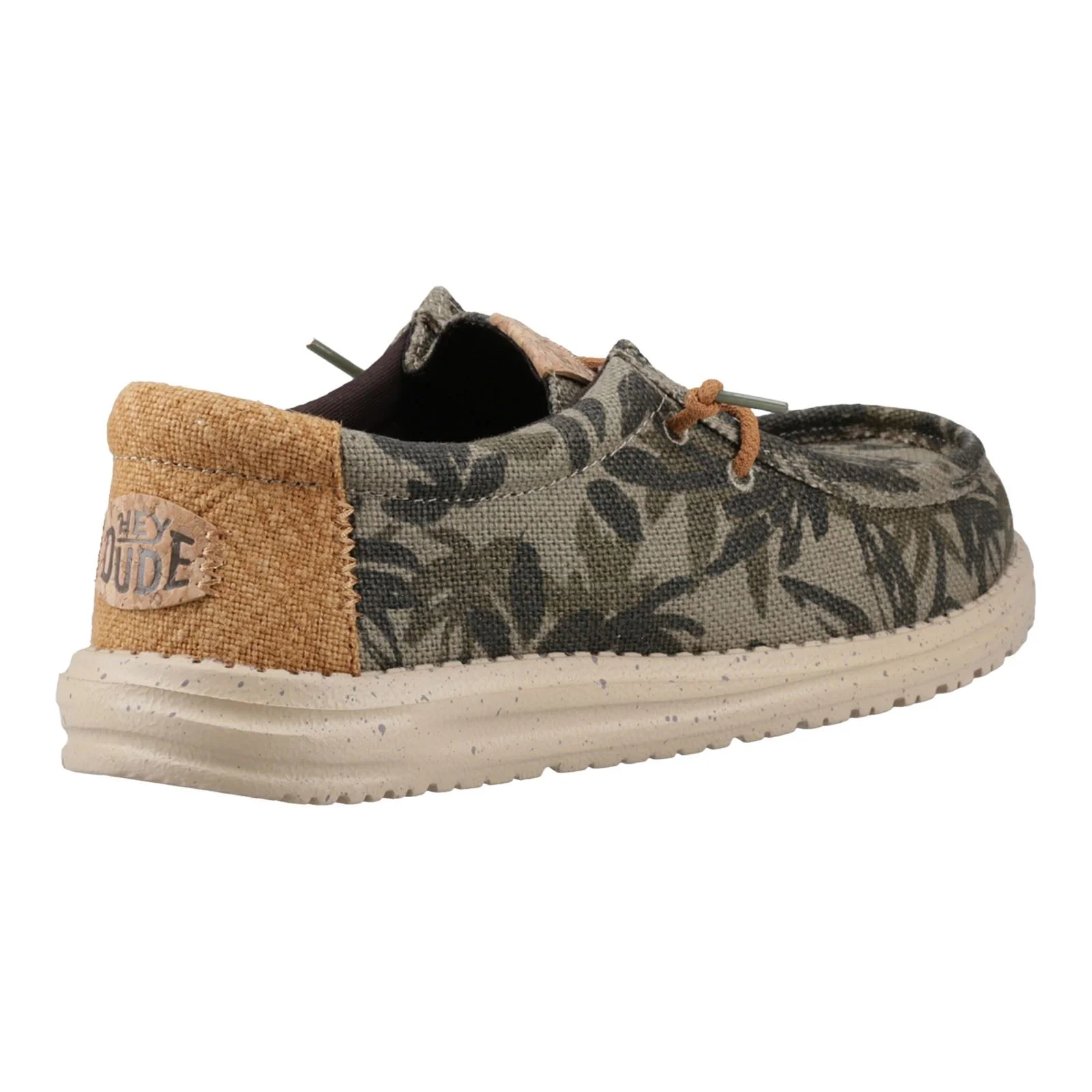 HEYDUDE Wally Palm Jute Jute Men's Burnt Olive/Ginger Brown Moccasins Shoes - Image 7