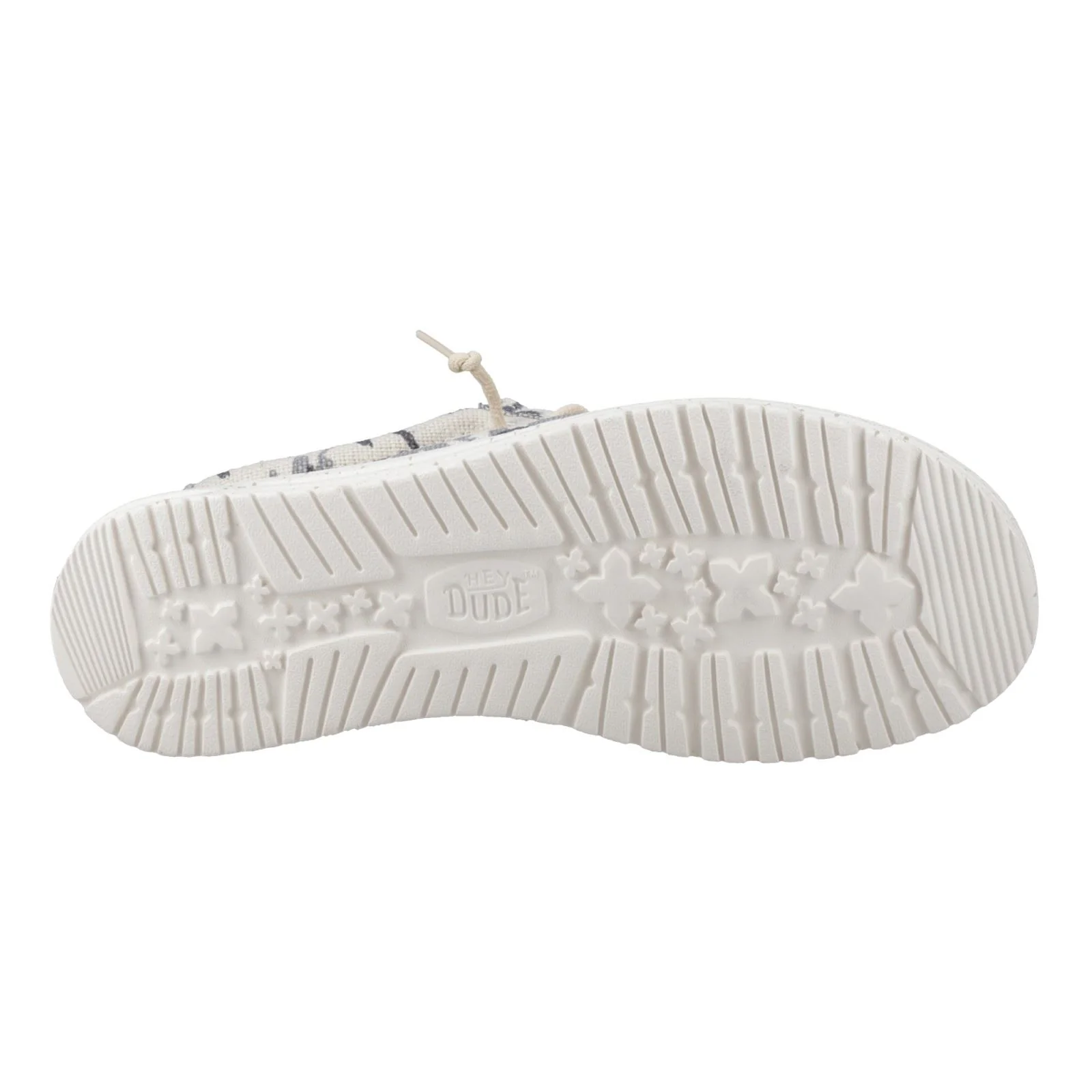 HEYDUDE Wally Palm Jute Jute Men's Egret/Cloud Blue Moccasins Shoes - Image 8