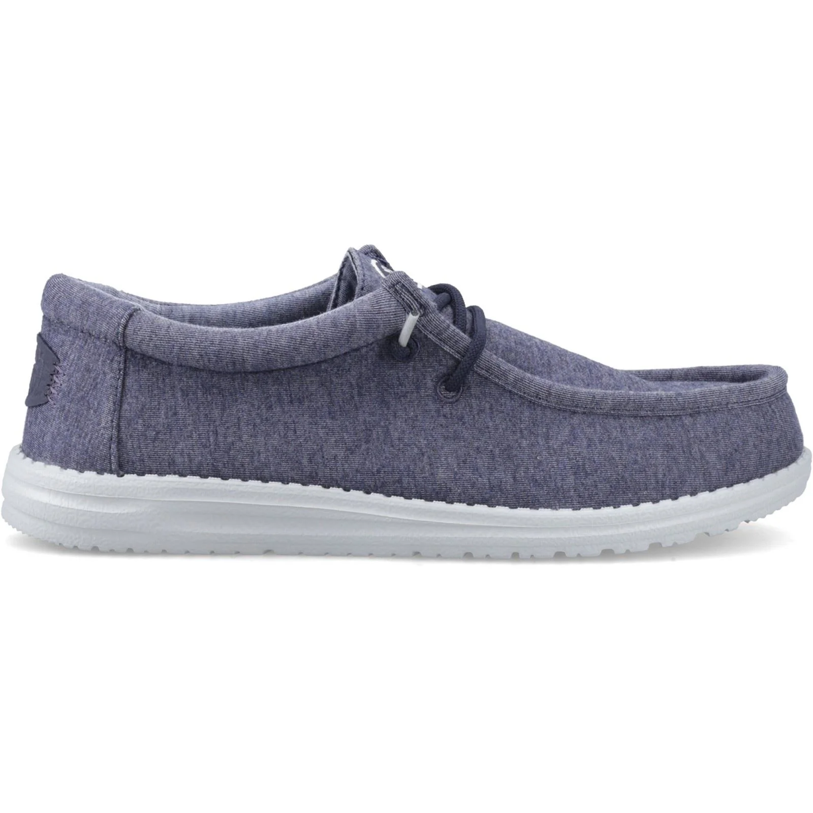 HEYDUDE Wally Stretch Jersey Cotton Men's Navy Moccasins Shoes - Image 5