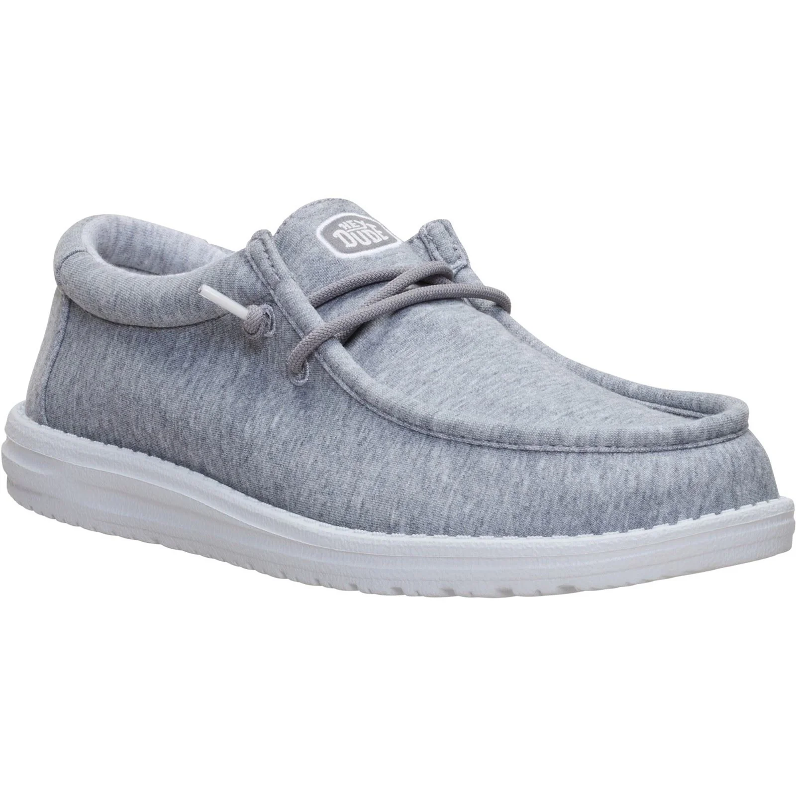HEYDUDE Wally Stretch Jersey Textile Men's Grey Loafers