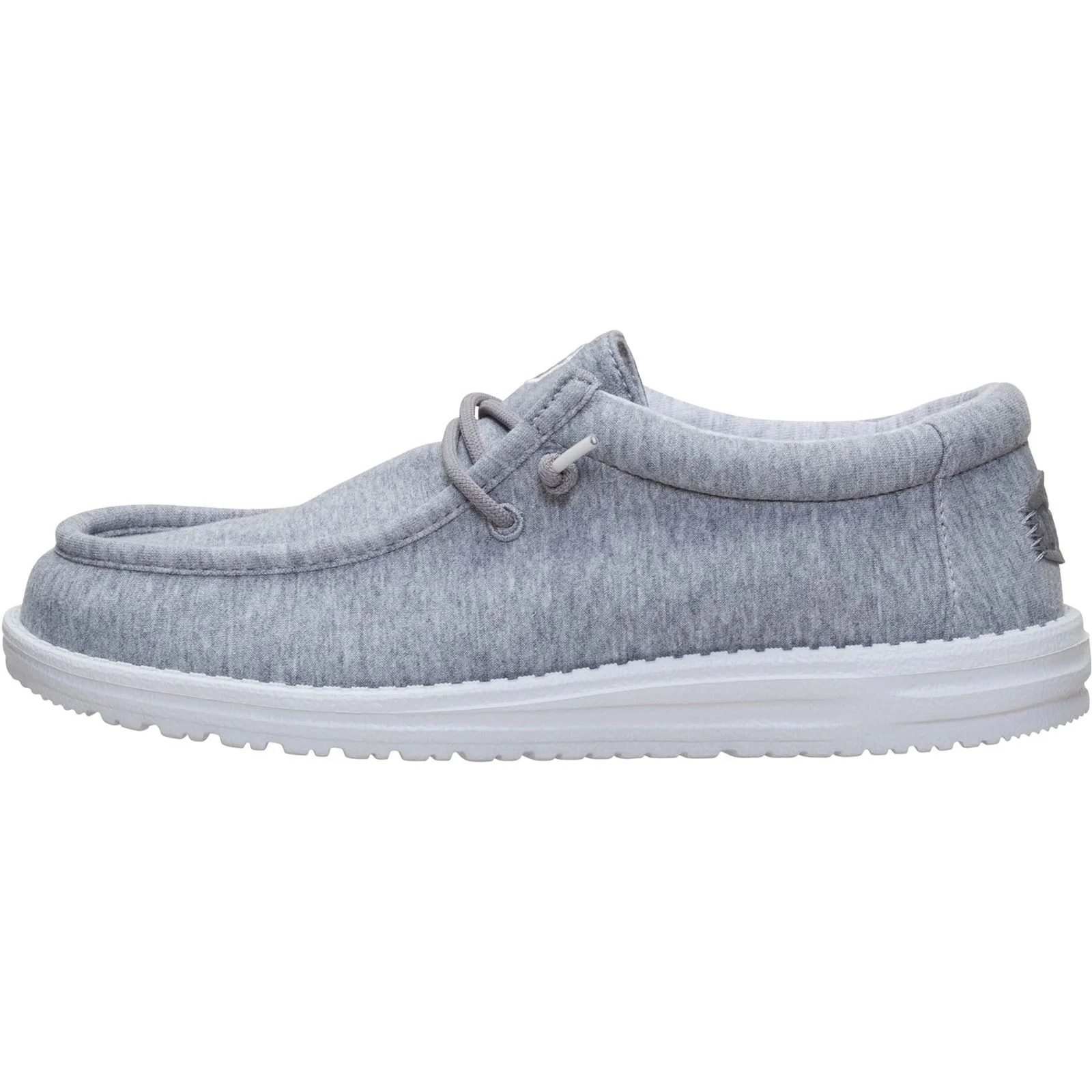 HEYDUDE Wally Stretch Jersey Textile Men's Grey Loafers - Image 6