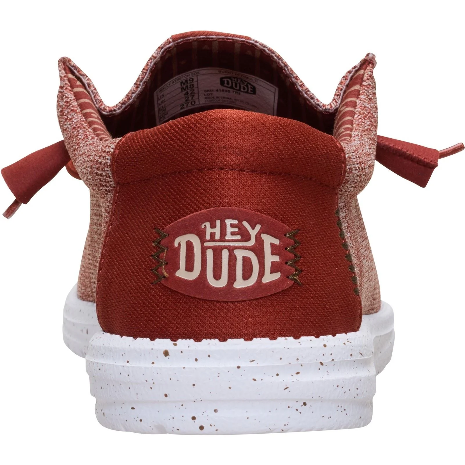HEYDUDE Wally Stretch Sox Polyester Men's Burnt Red/Multi Loafers - Image 2
