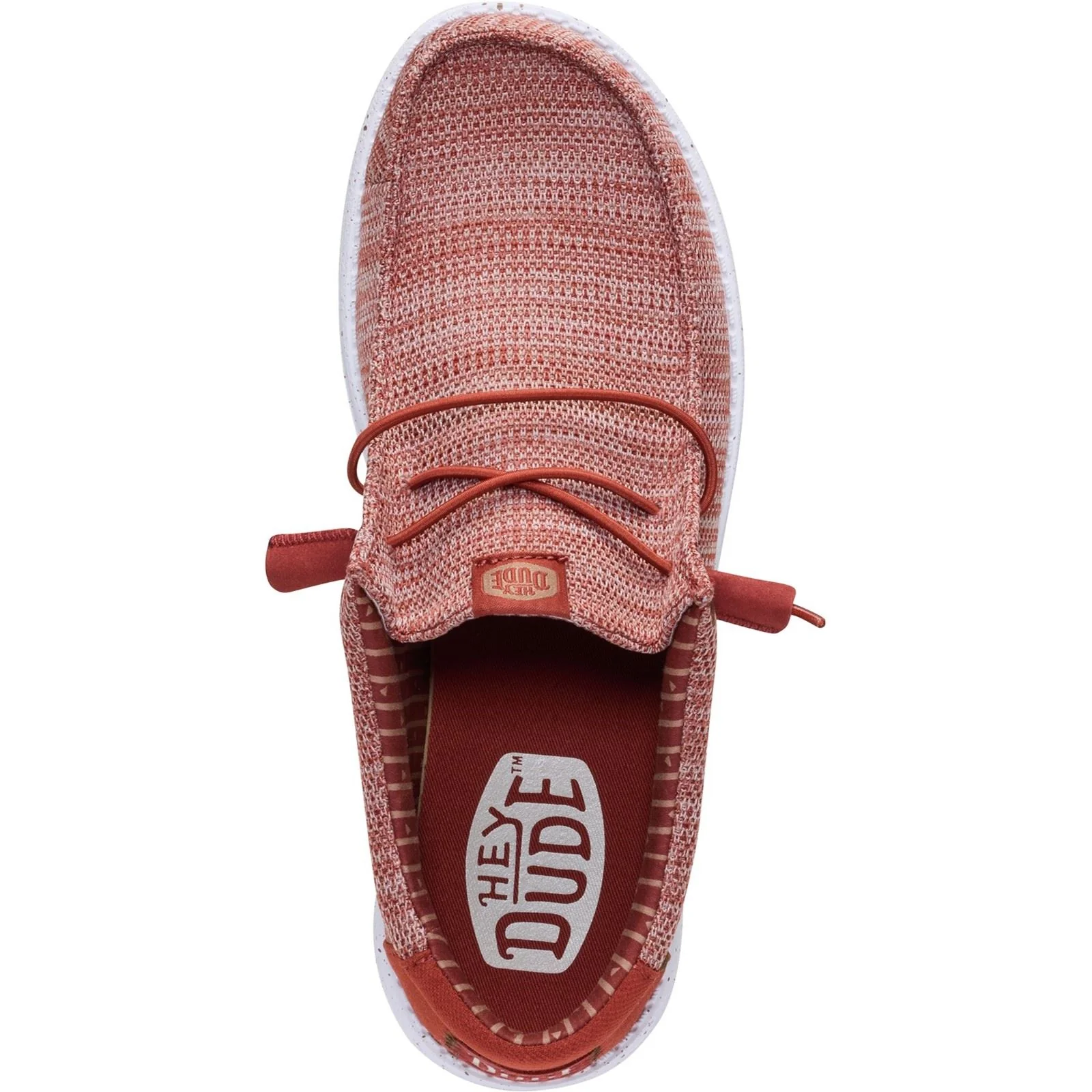 HEYDUDE Wally Stretch Sox Polyester Men's Burnt Red/Multi Loafers - Image 4