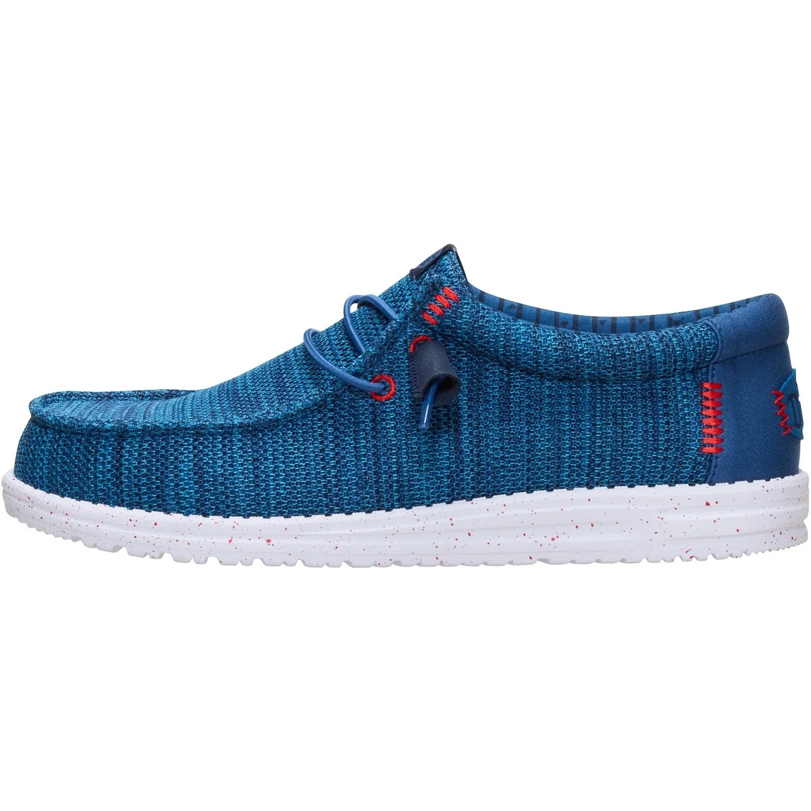HEYDUDE Wally Stretch Sox Polyester Men's Ensign Blue/Multi Loafers - Image 5