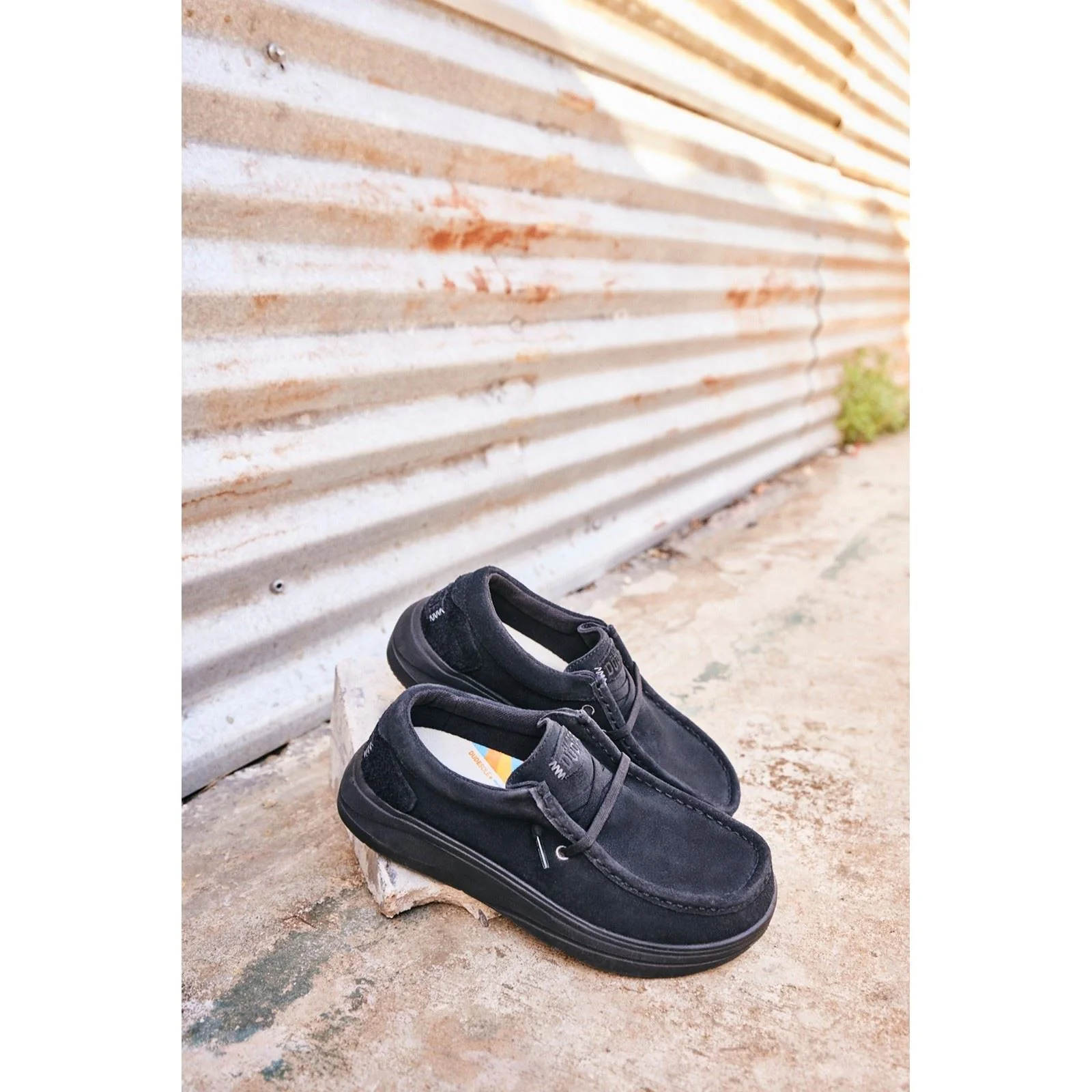 HEYDUDE Men's Wally X Suede Shoes in Black - Image 7