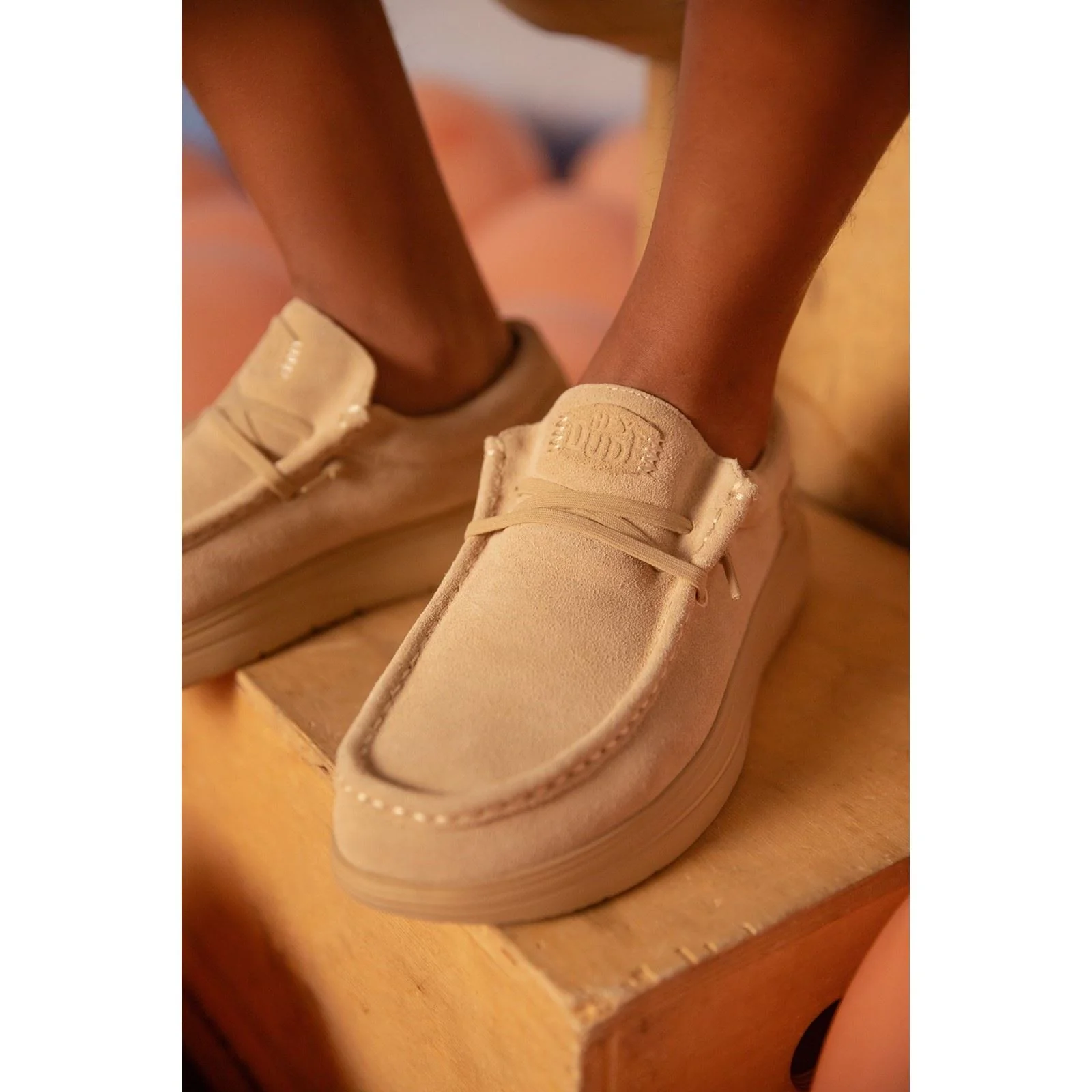 HEYDUDE Men's Wally X Suede Shoes in Tan - Image 5