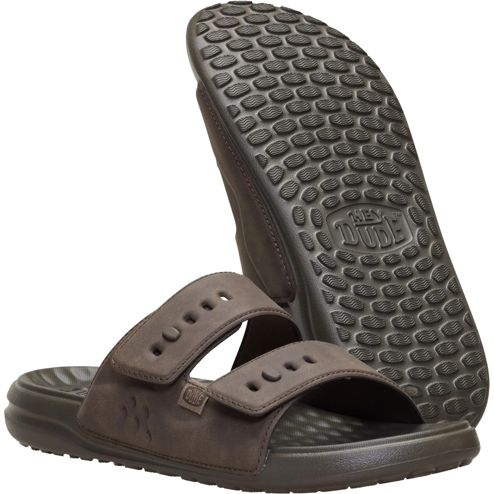 HEYDUDE Wave 2 Strap Polyurethane Men's Major Brown Sandals - Image 4