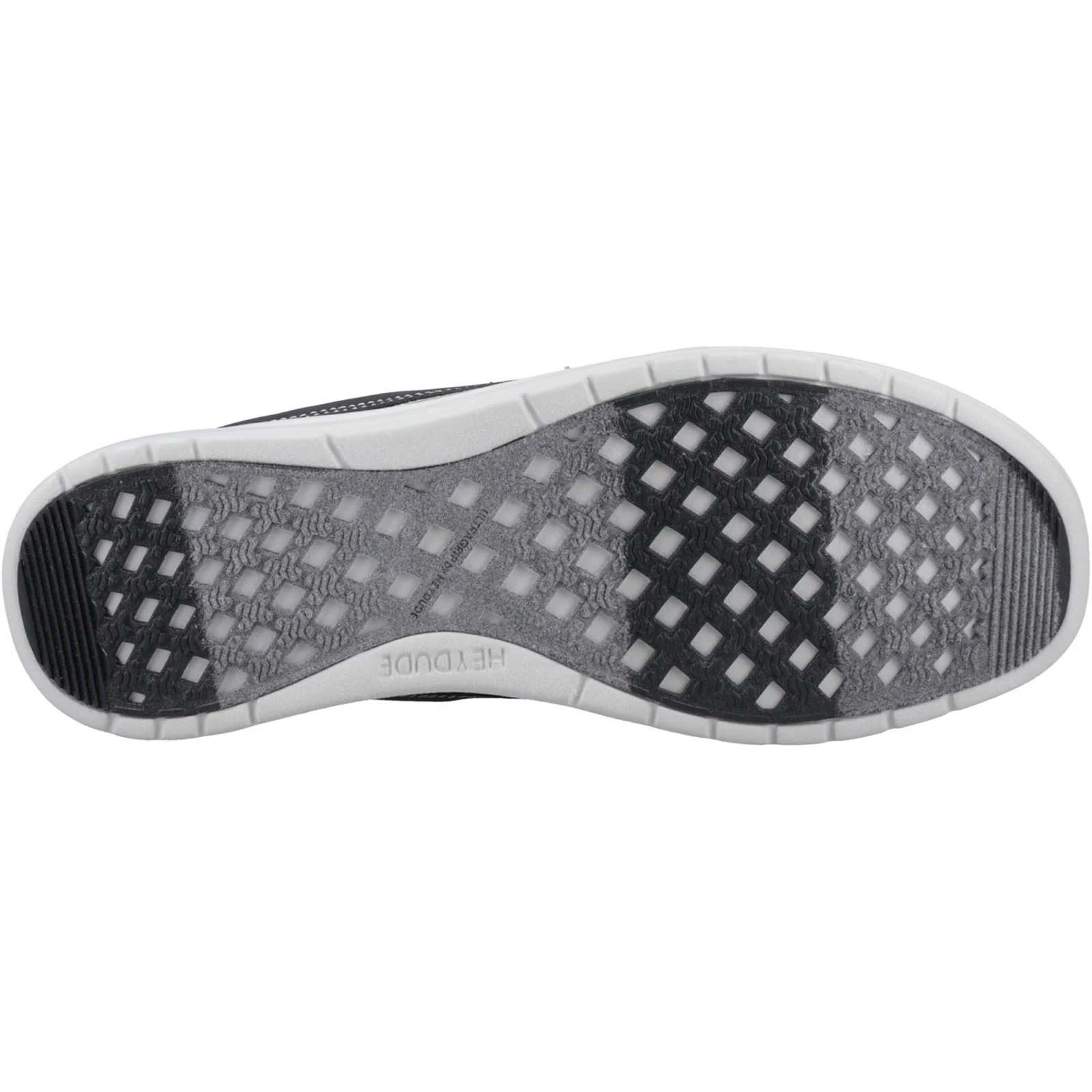 HEYDUDE Welsh Grip Classic Mesh Cotton Blend Men's Black/Storm Gray Boat Shoes - Image 3
