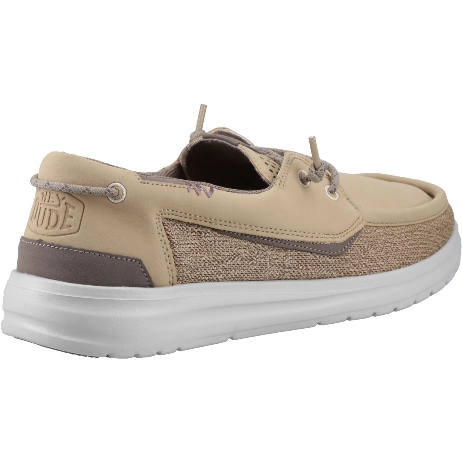 HEYDUDE Welsh Grip Classic Mesh Cotton Blend Men's Incense/Morel Brown Boat Shoes - Image 2