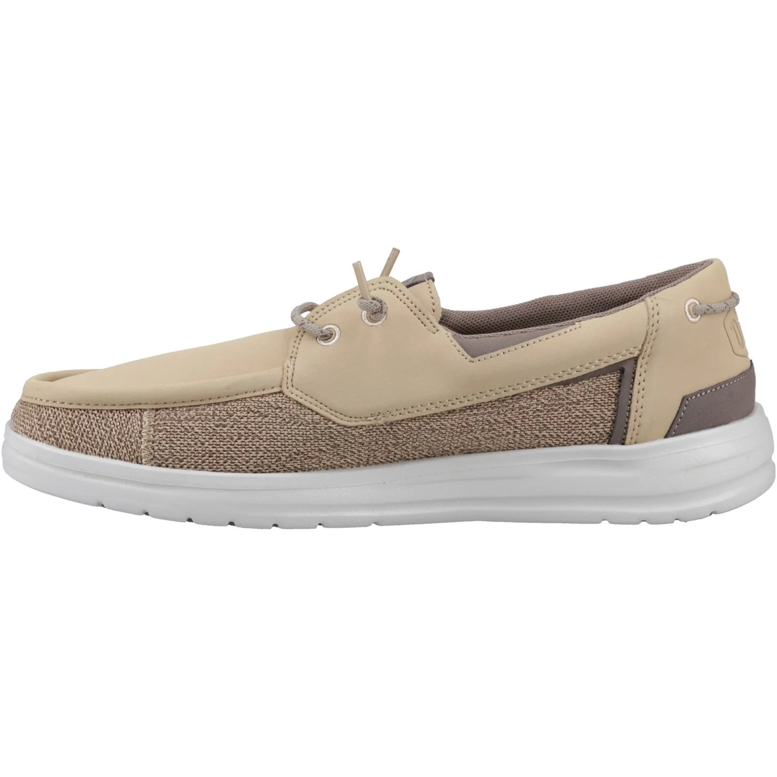 HEYDUDE Welsh Grip Classic Mesh Cotton Blend Men's Incense/Morel Brown Boat Shoes - Image 4