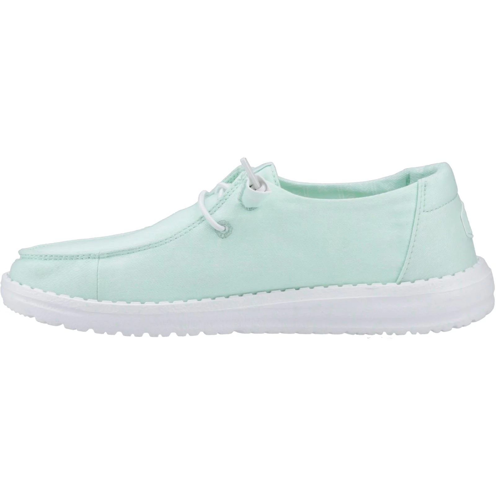 HEYDUDE Wendy Canvas 100% Cotton Women's Bay Blue Moccasins Shoes - Image 4