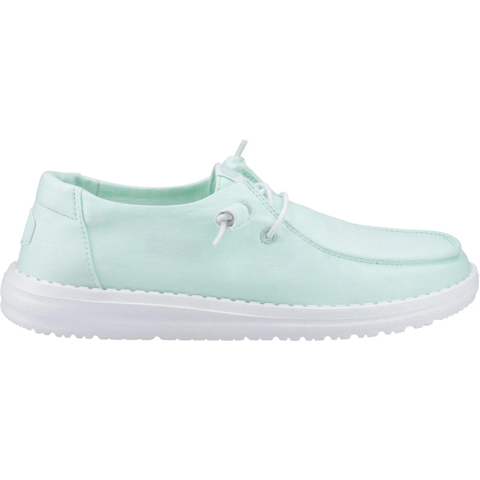 HEYDUDE Wendy Canvas 100% Cotton Women's Bay Blue Moccasins Shoes - Image 5