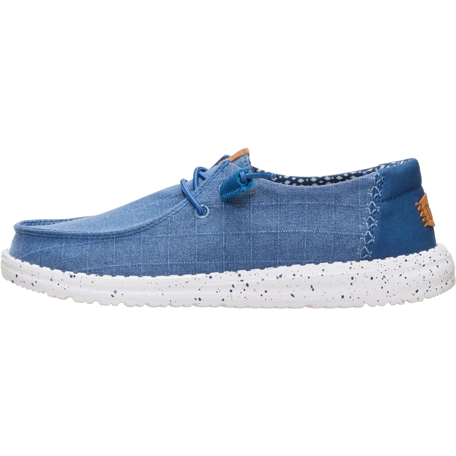HEYDUDE Wendy Chambray Textile Women's Ensign Blue Loafers - Image 6
