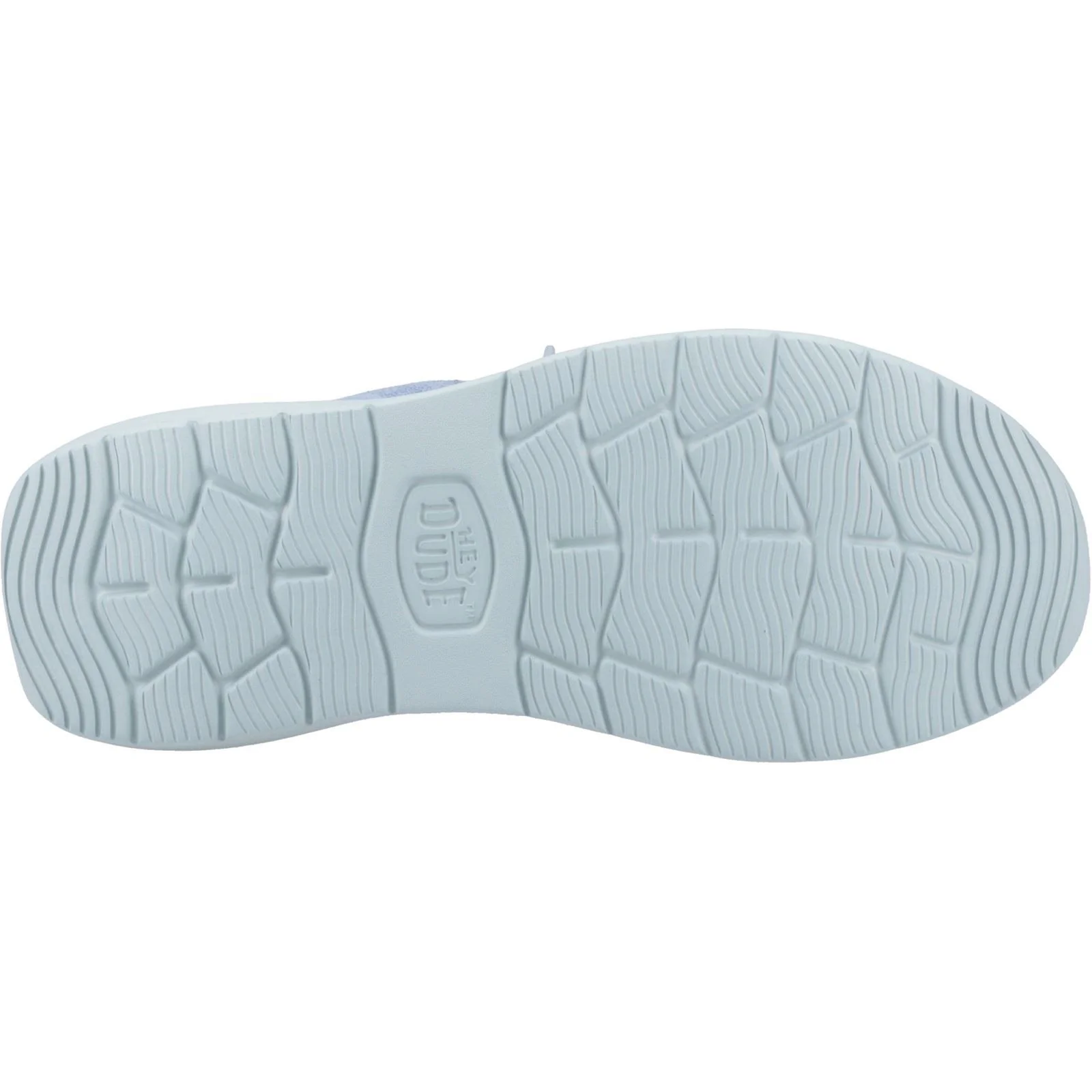 HEYDUDE Wendy COMF Suede Leather Women's Faded Denim/Cloud Blue Moccasins Shoes - Image 3