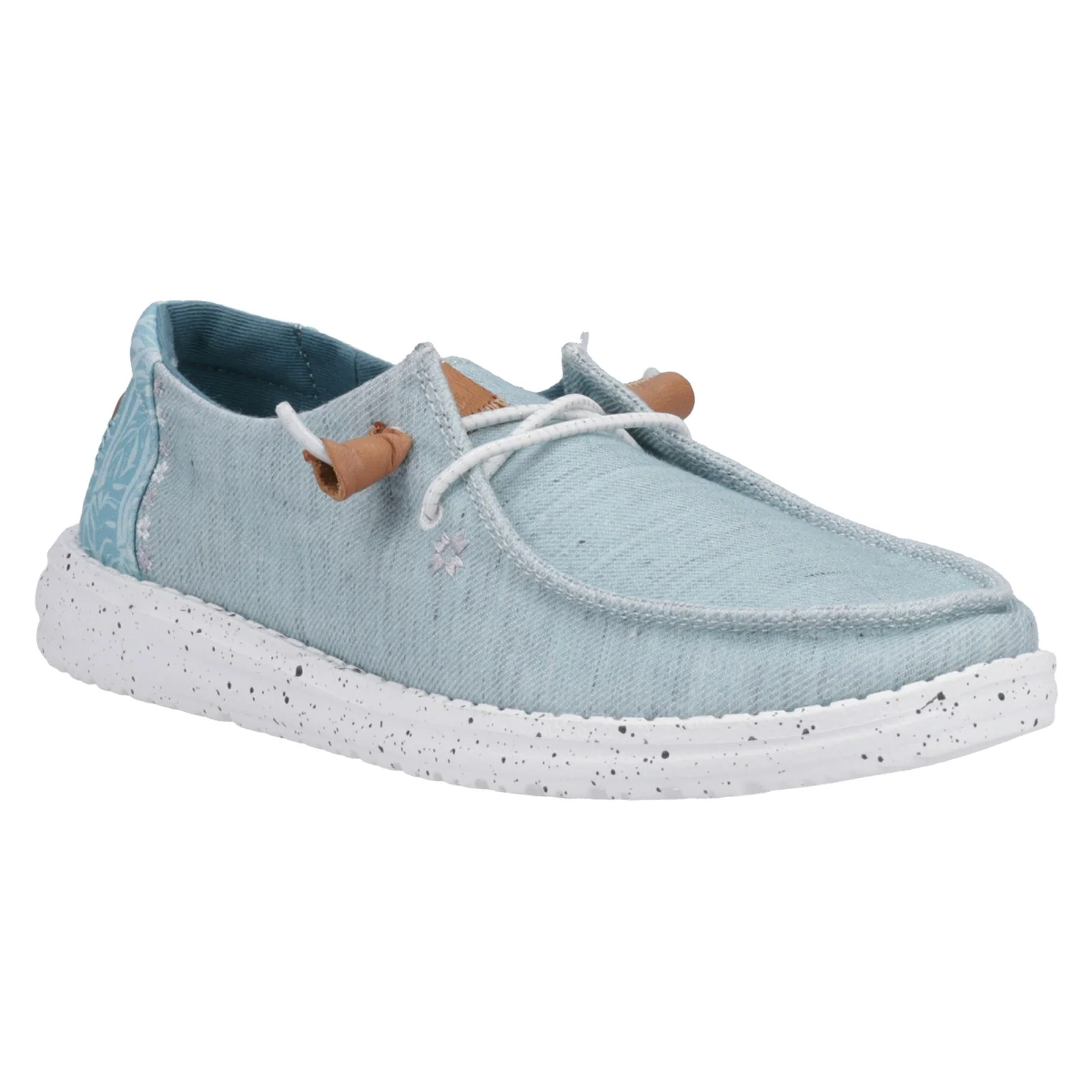 HEYDUDE Women's Wendy Heathered Slub Tropical Shoe in Blue - Image 6