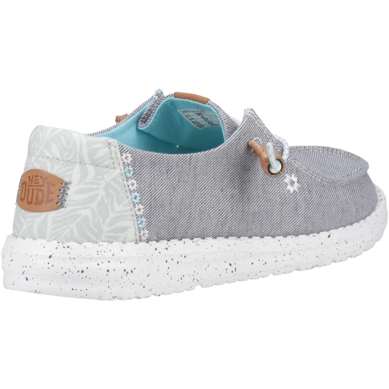 HEYDUDE Women's Wendy Heathered Slub Tropical Shoe in Grey - Image 2