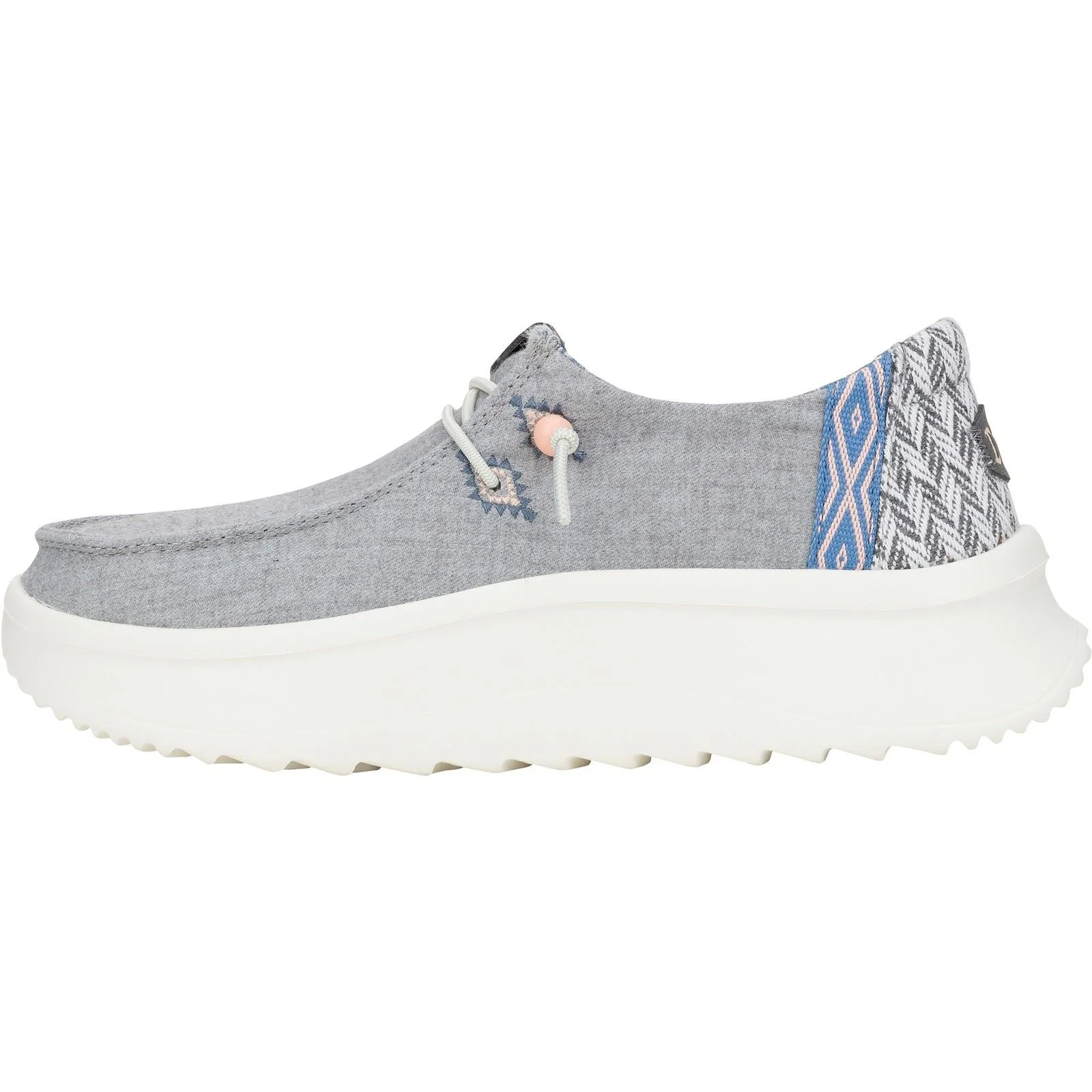 HEYDUDE Women's Wendy Peak Chambray Woven Shoes in Grey - Image 5
