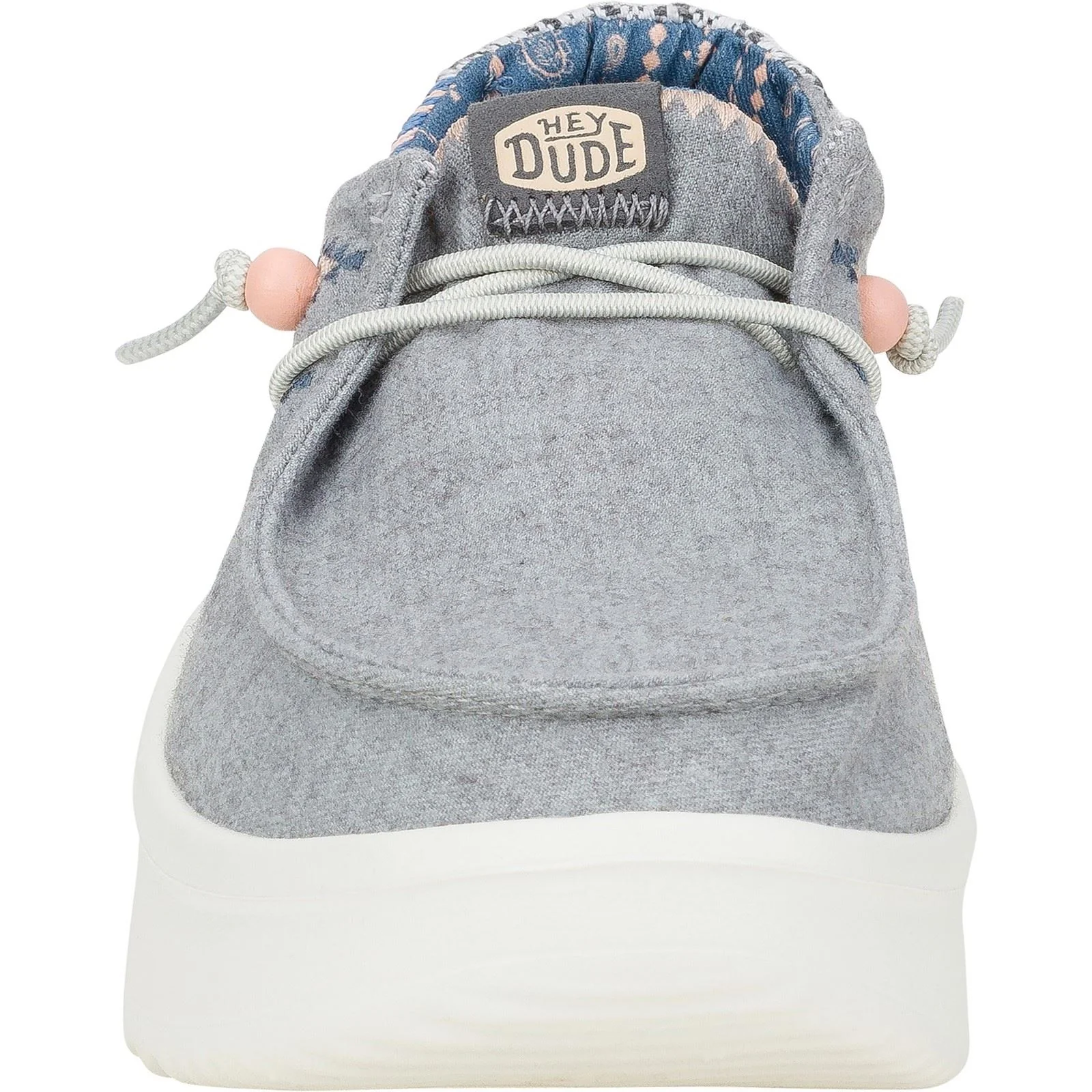 HEYDUDE Women's Wendy Peak Chambray Woven Shoes in Grey - Image 7