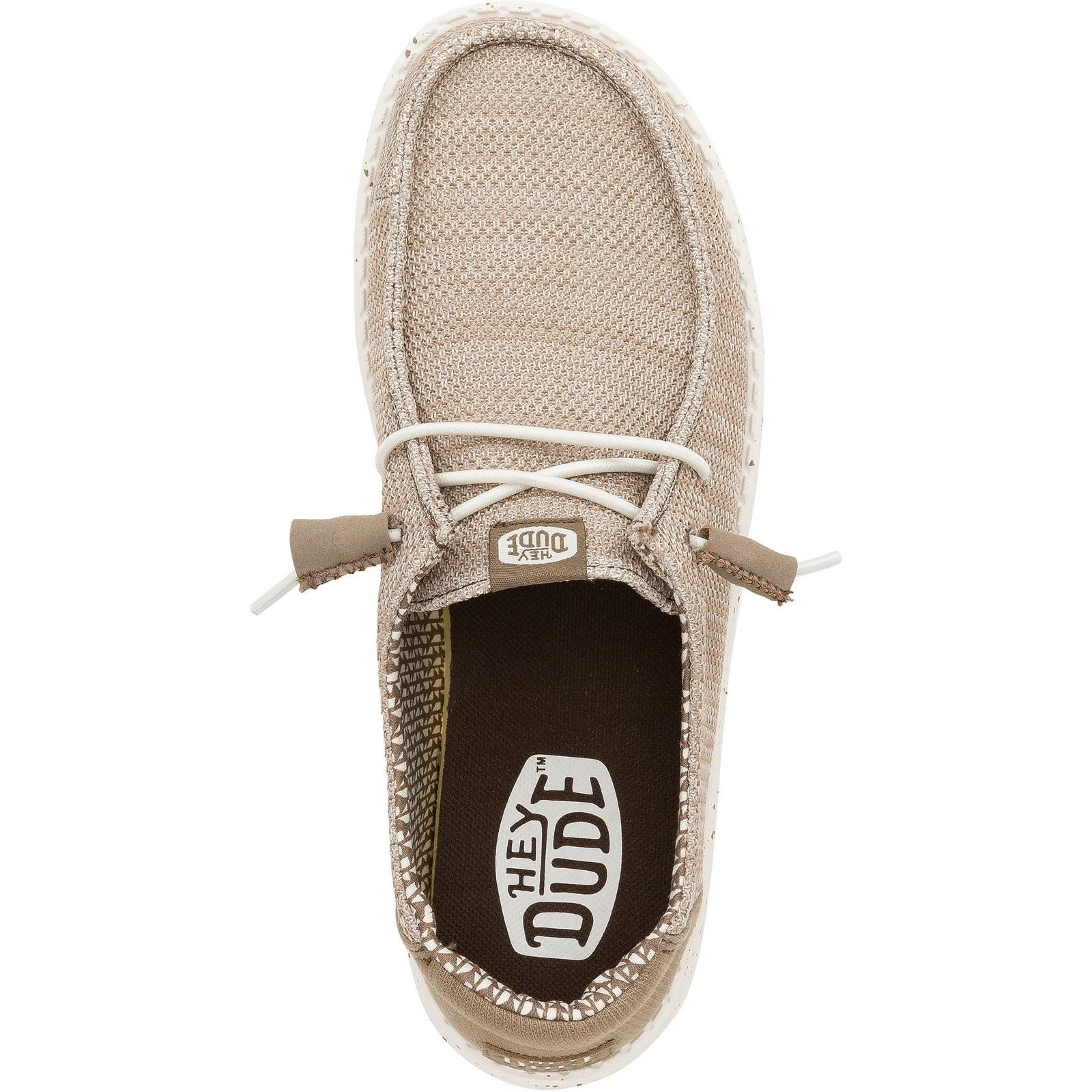 HEYDUDE Women's Wendy Stretch Mesh Shoes in Walnut - Image 4