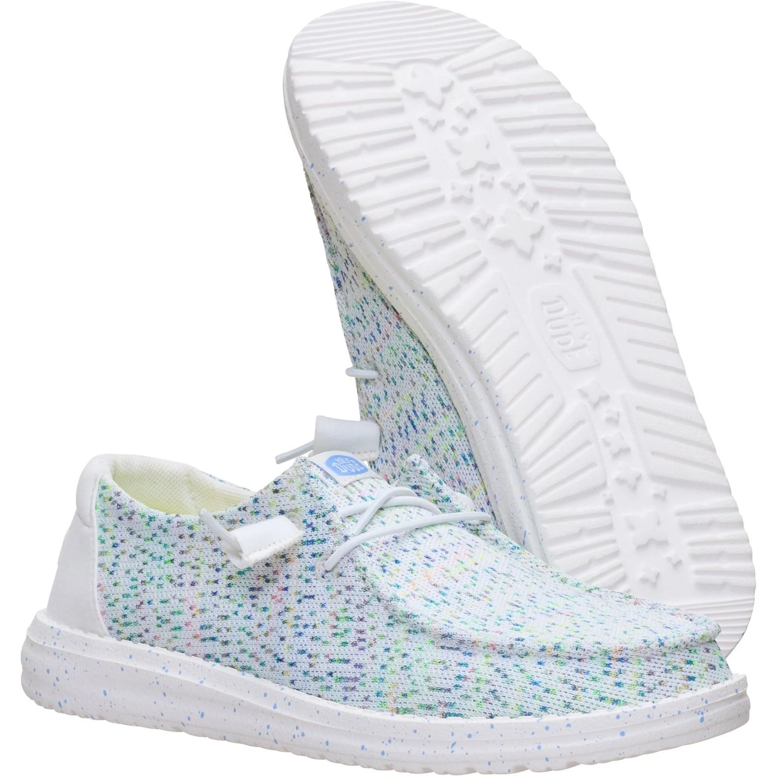 HEYDUDE Wendy Stretch Polyester Women's White/Multi Loafers - Image 4
