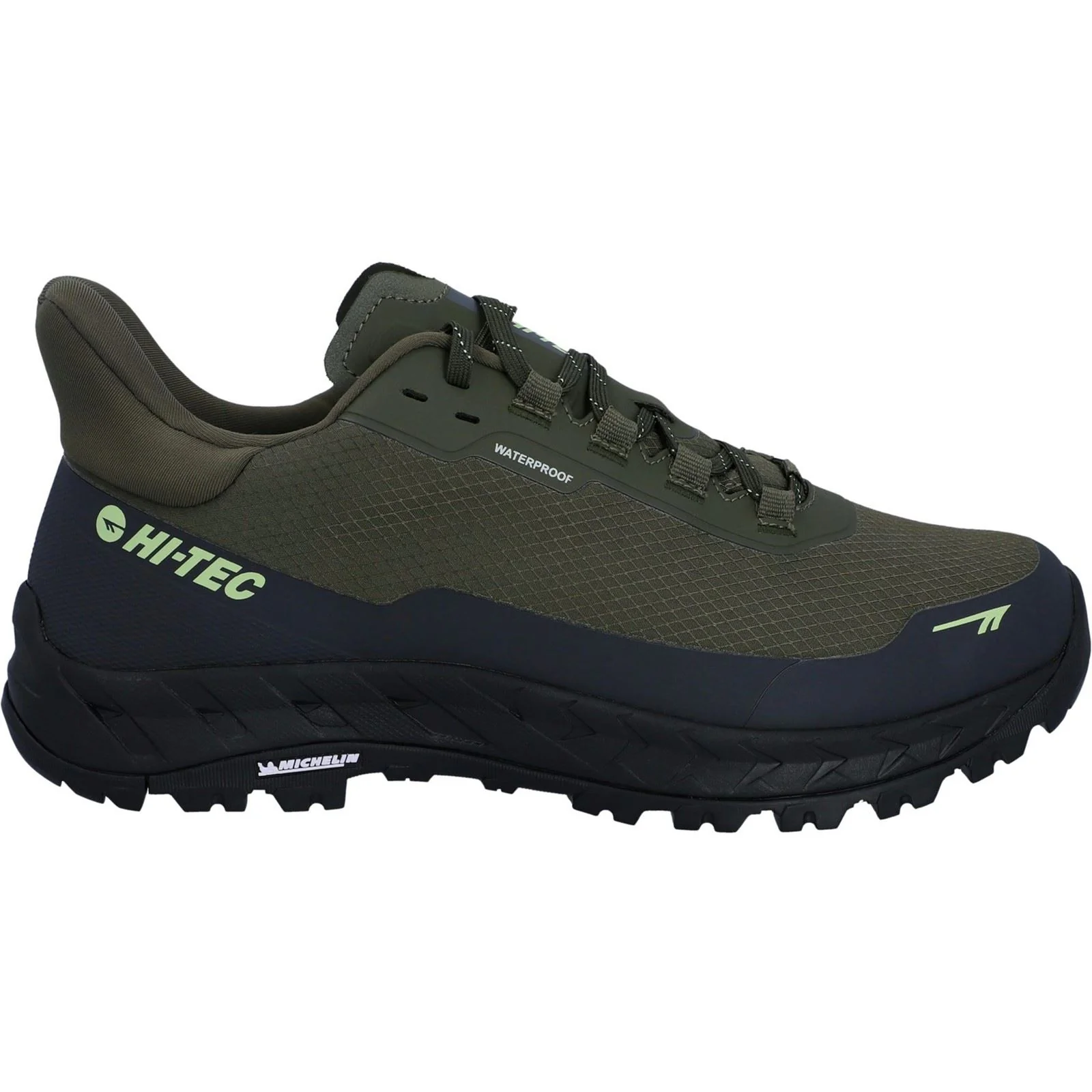 Hi-Tec ALTITUDE LITE WP Polyester Men's Olive Night/Charcoal Grey/Lime Hiking Boots - Image 6