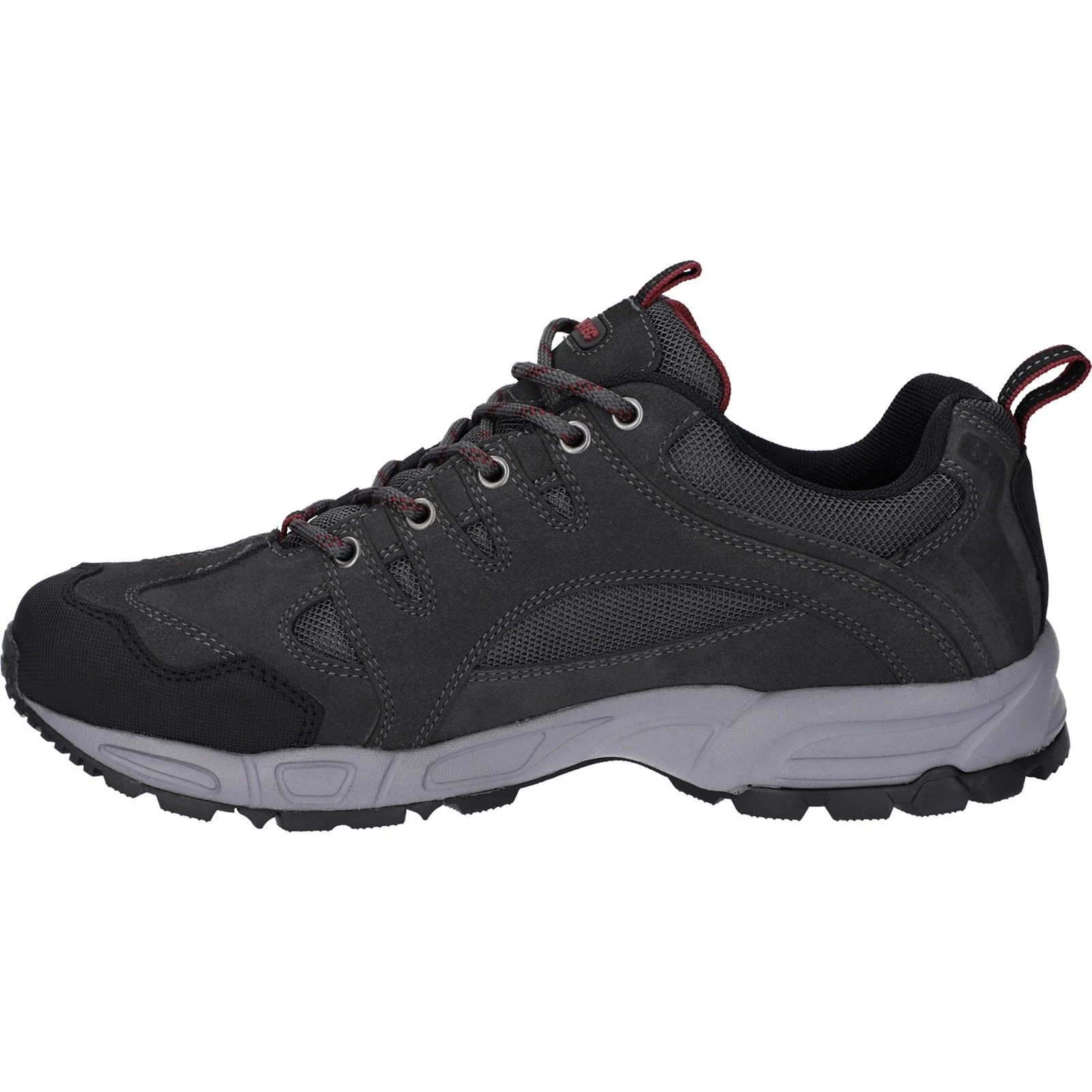 Hi-Tec Auckland Lite Leather Men's Graphite Grey/Dark Red Hiking Boots - Image 5