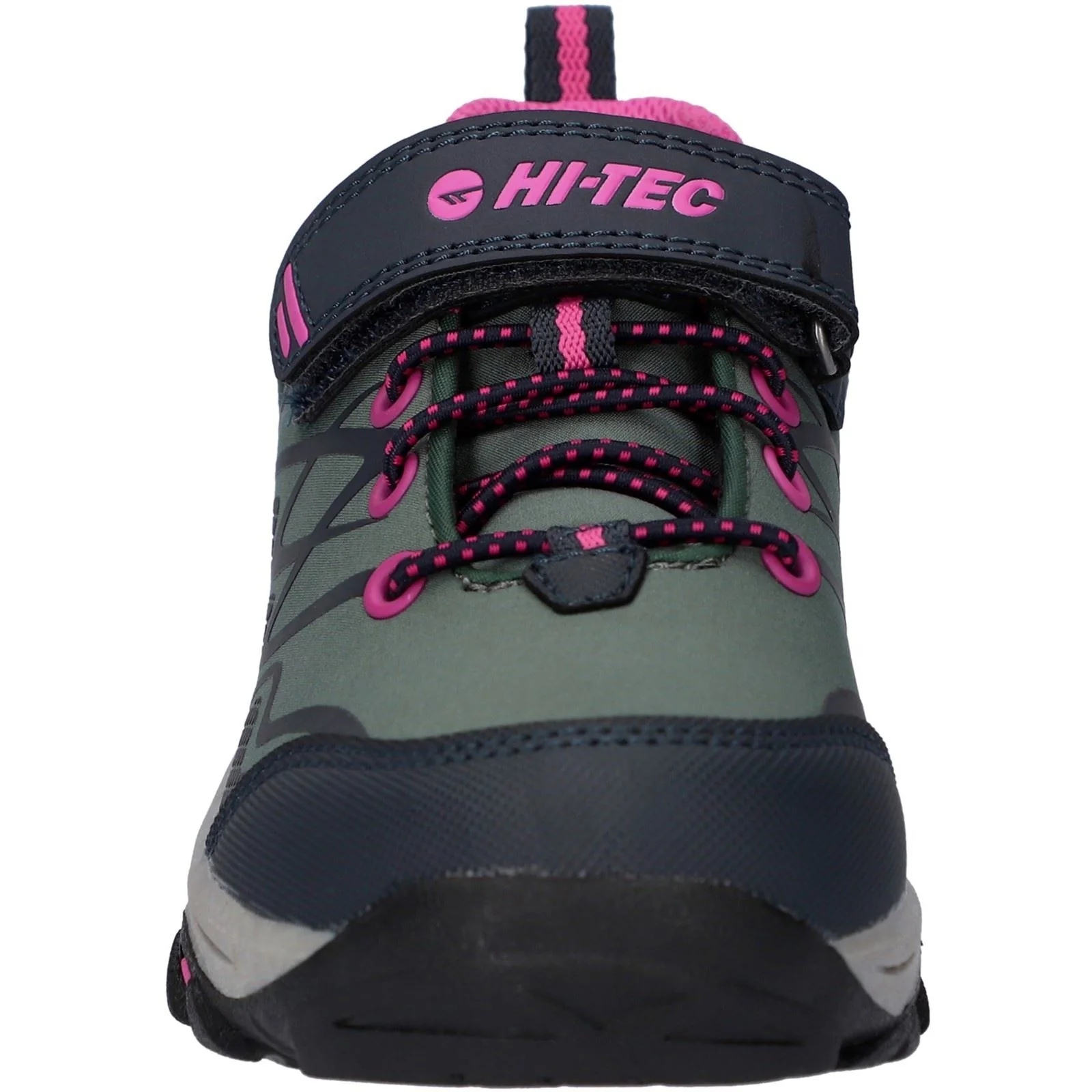 Hi-Tec Blackout Low Synthetic Soft Shell Junior Dark Forest/India Ink/Pink Hiking Boots - Image 3