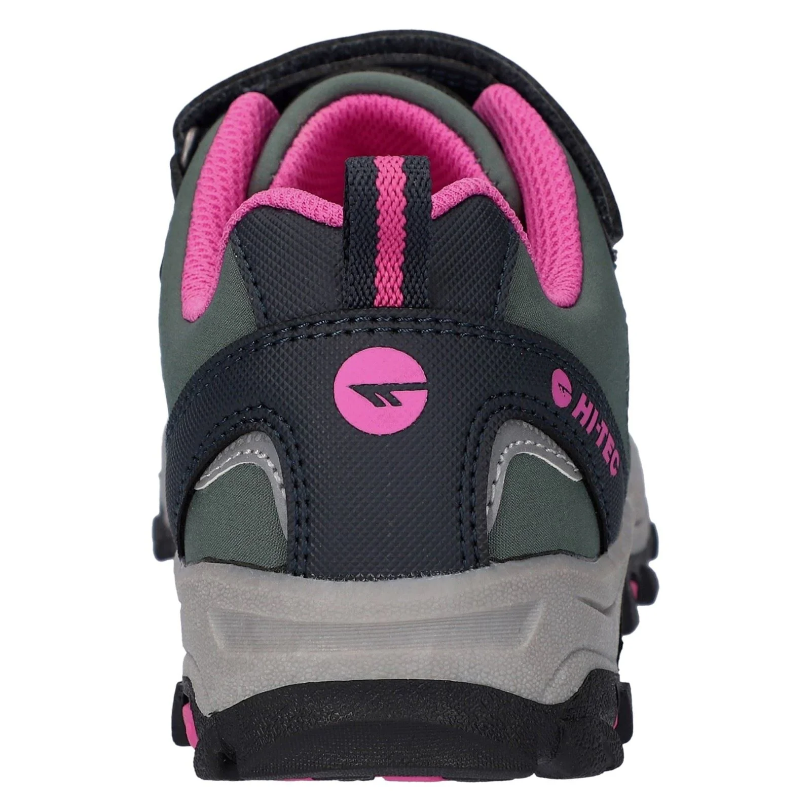 Hi-Tec Blackout Low Synthetic Soft Shell Junior Dark Forest/India Ink/Pink Hiking Boots - Image 8