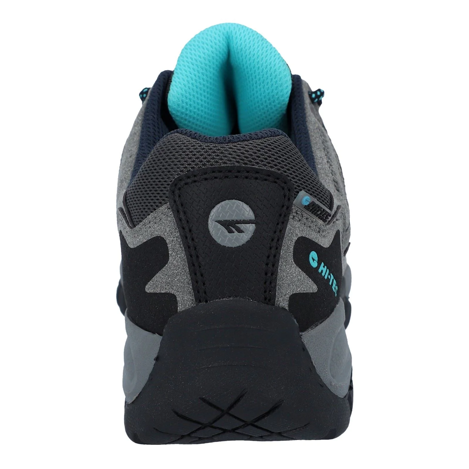 Hi-Tec Corzo Low PU Suede Women's Cool Grey/Navy Blue/Curacao Hiking Boots - Image 8