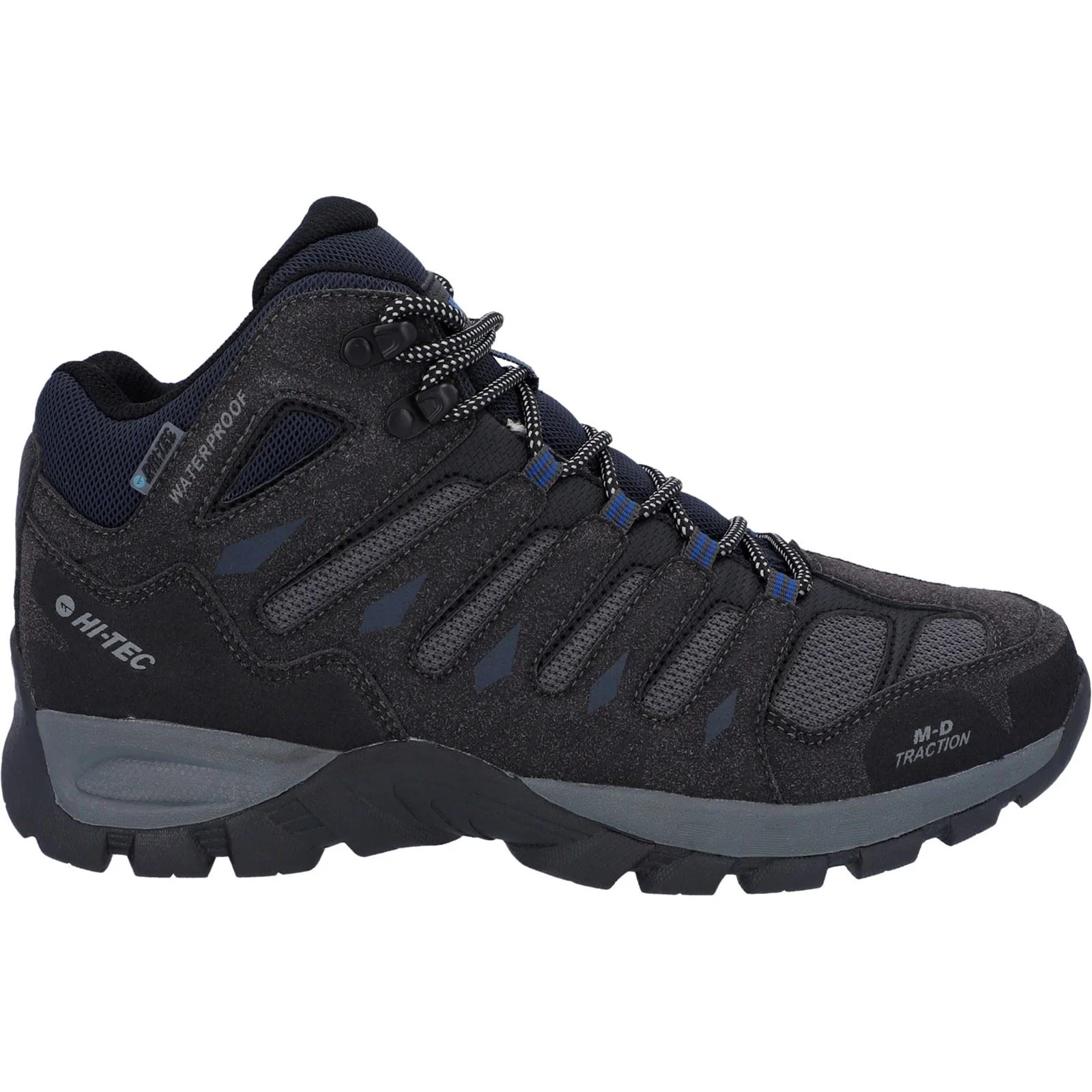 Hi-Tec Corzo Mid Polyurethane Men's Charcoal/Nautical Blue Hiking Boots - Image 6