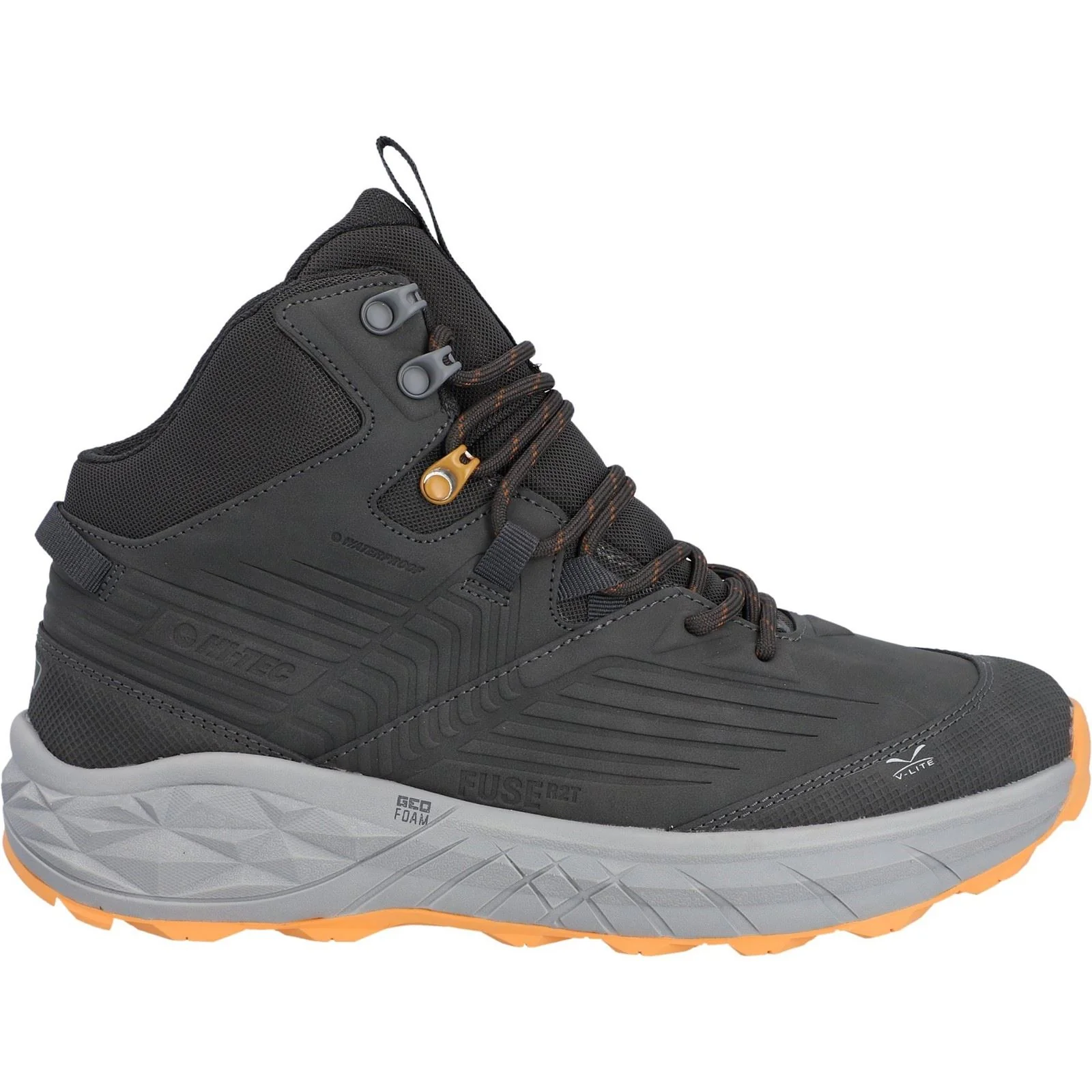 Hi-Tec Fuse Trek Mid Polyester Men's Chocolate Brown/Timber Wolf Hiking Boots - Image 6