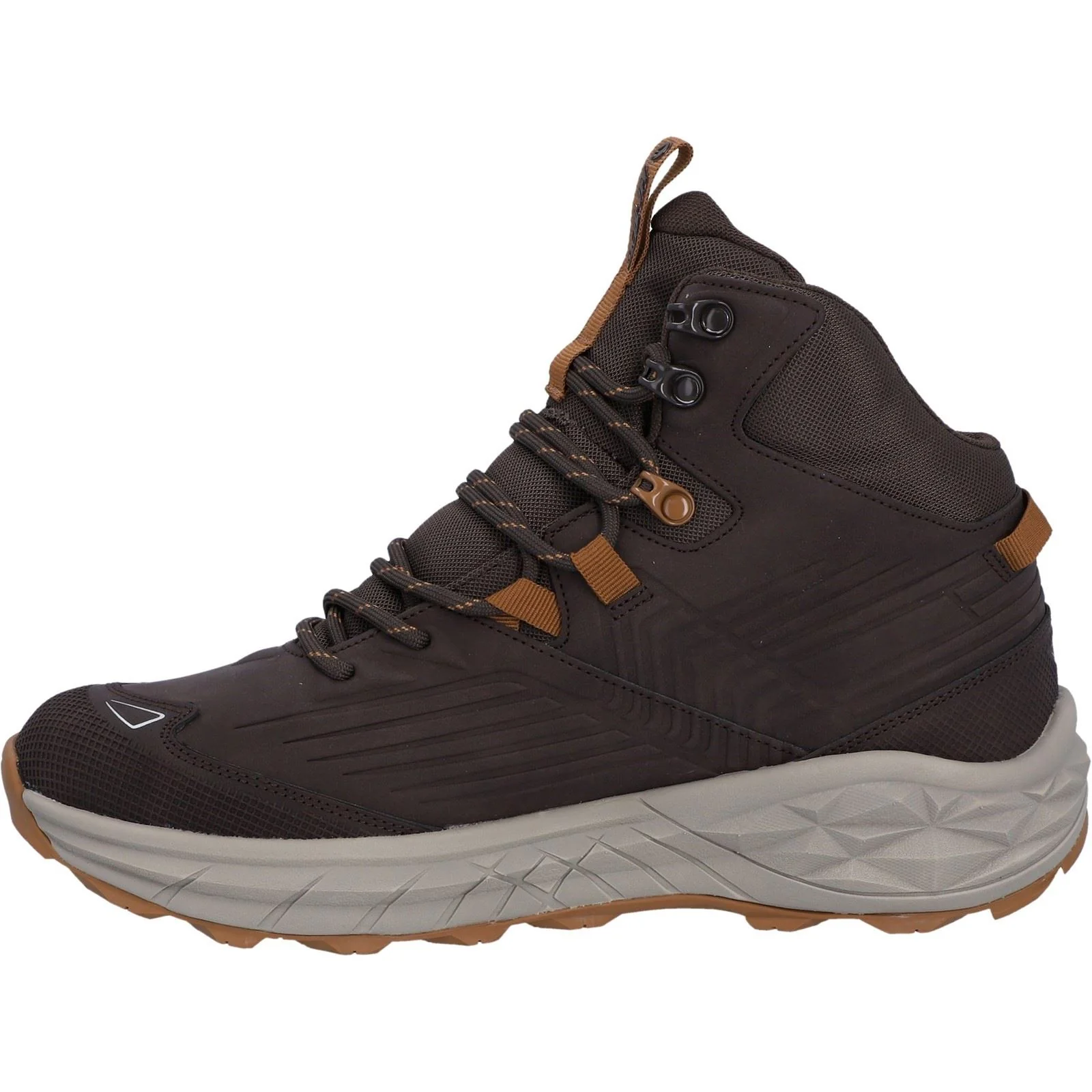 Hi-Tec Fuse Trek Mid Polyester Men's Steel/Charcoal/Bright Marigold Hiking Boots - Image 5
