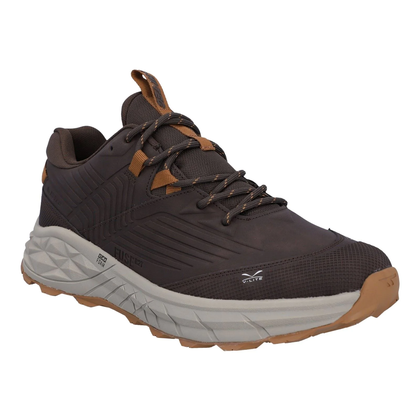 Hi-Tec Fuse Trek Polyester Men's Chocolate Brown/Timber Wolf Trainers - Image 7