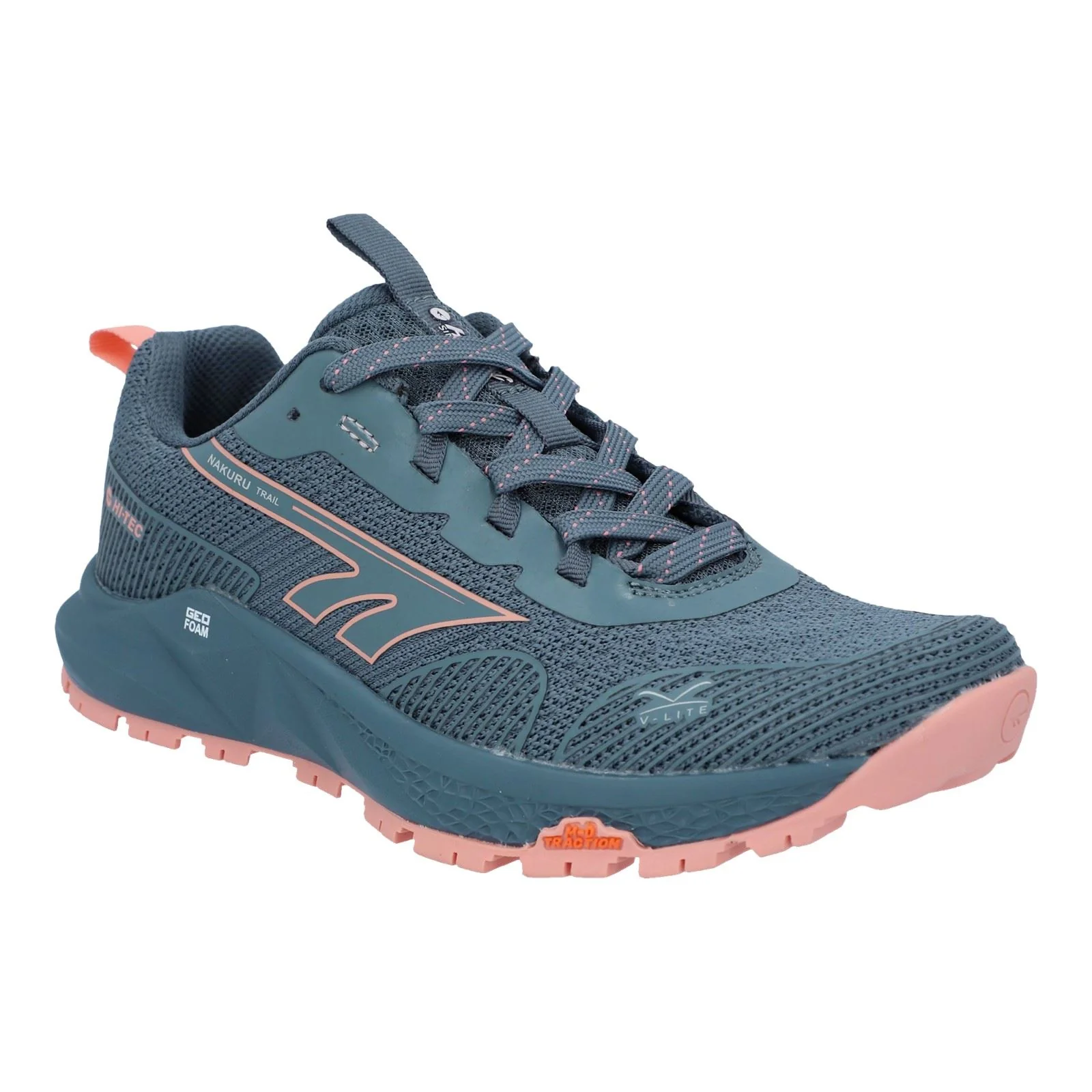 Hi-Tec Geo Nakuru Polyester Women's Flintstone/Coral Hiking Boots - Image 7