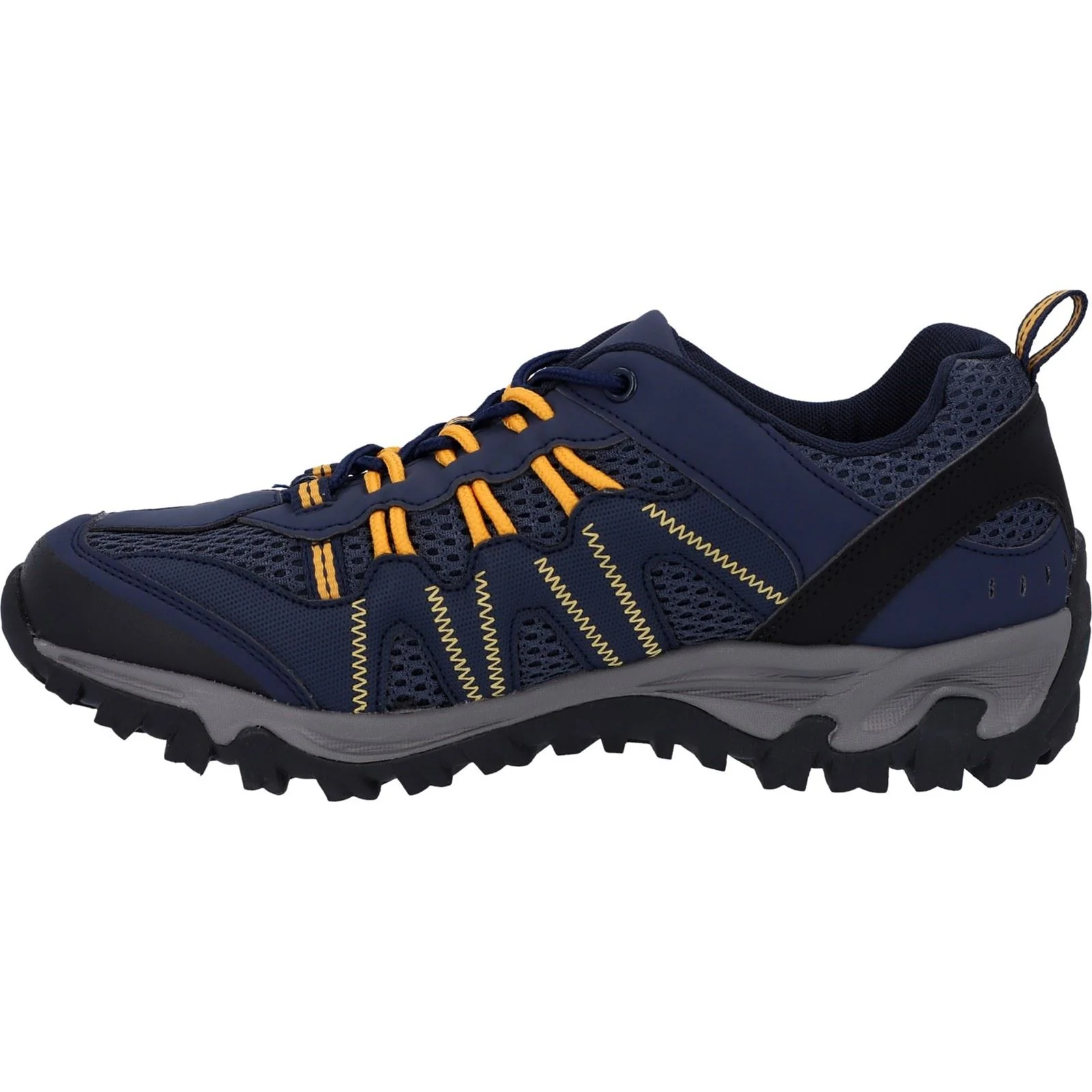 Hi-Tec Jaguar Polyester Men's Navy/Yellow Hiking Boots - Image 6