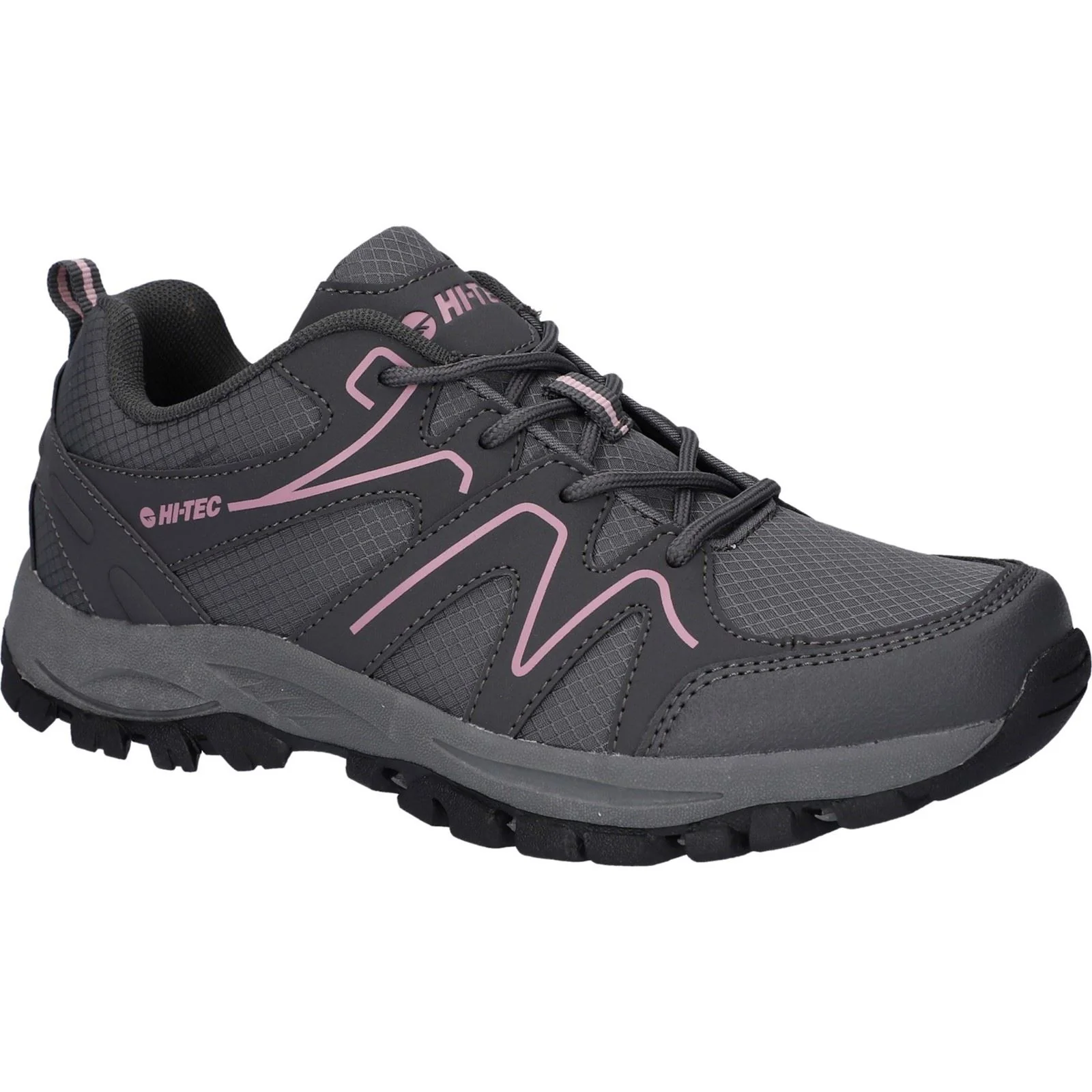 Hi-Tec Maine Polyester Women's Steel Grey Charcoal Hiking Boots