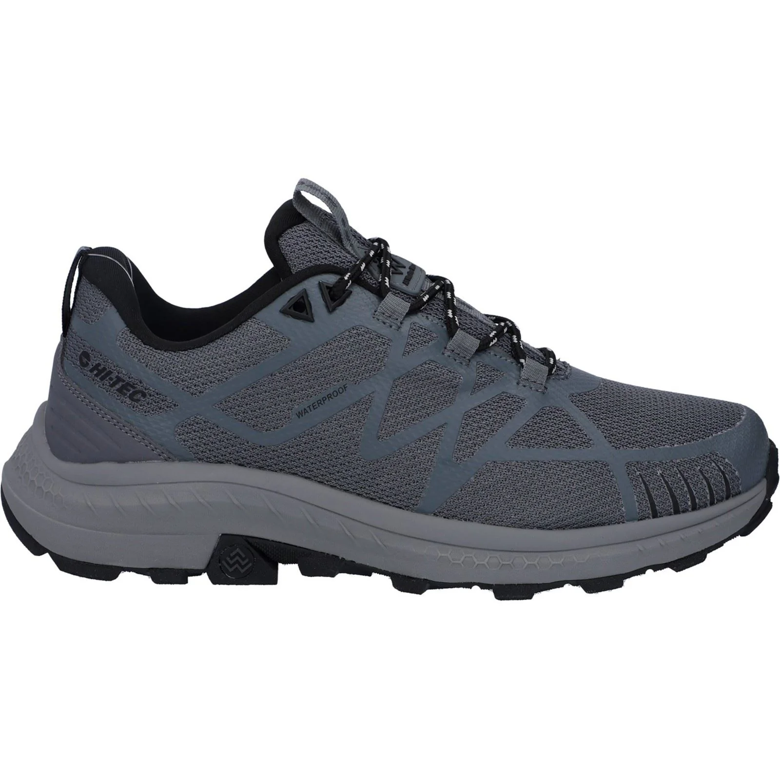 Hi-Tec Mauna Polyester Men's Grey/Black/Black Hiking Boots - Image 5