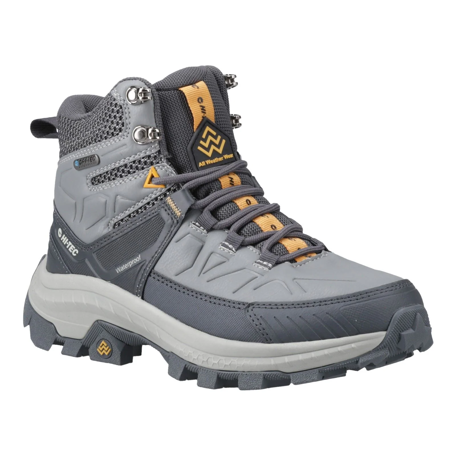 Hi-Tec Rainier Polyester Women's Cool Grey Hiking Boots - Image 8
