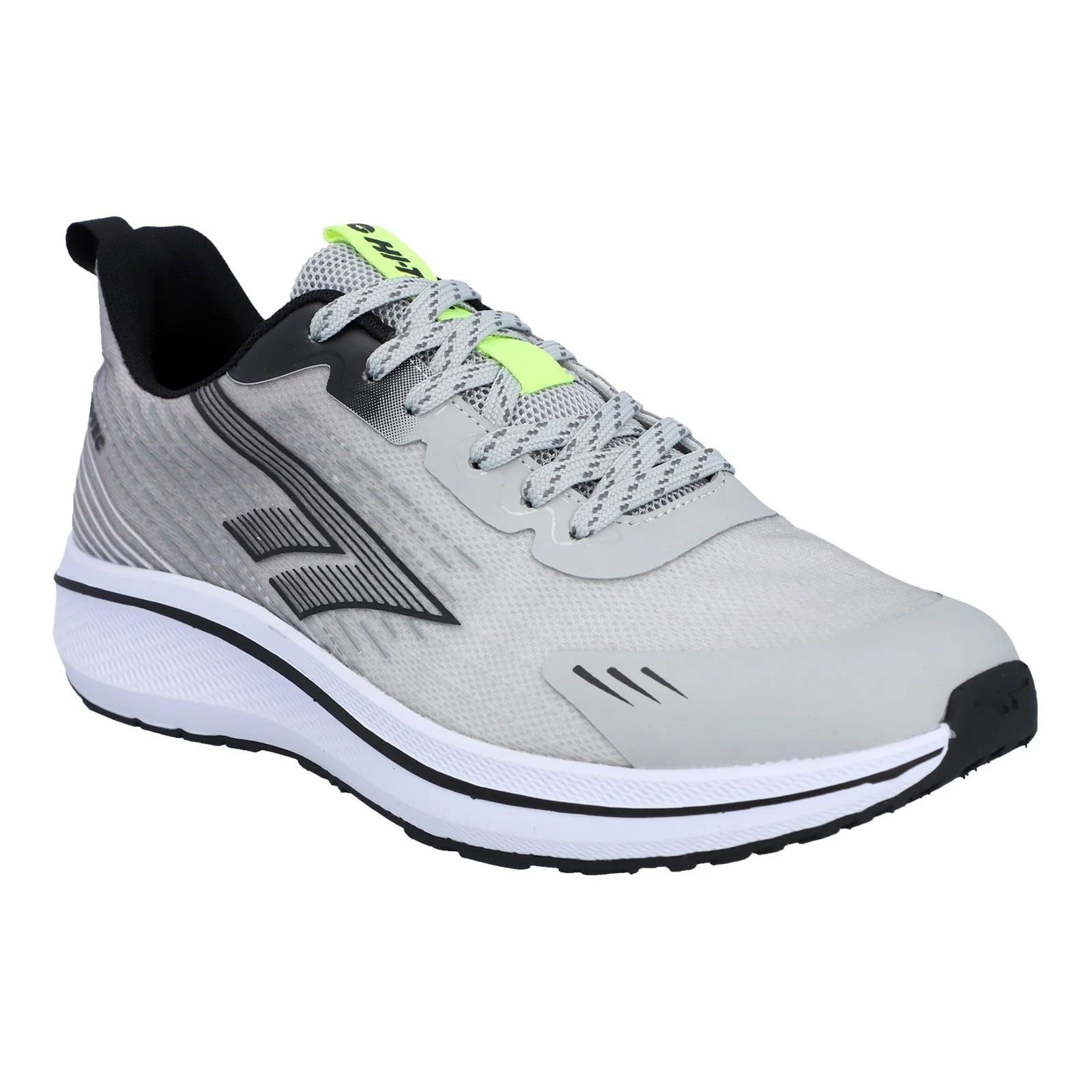Hi-Tec Santorini Polyester Men's Cool Grey/Black/Acid Lime Trainers - Image 7