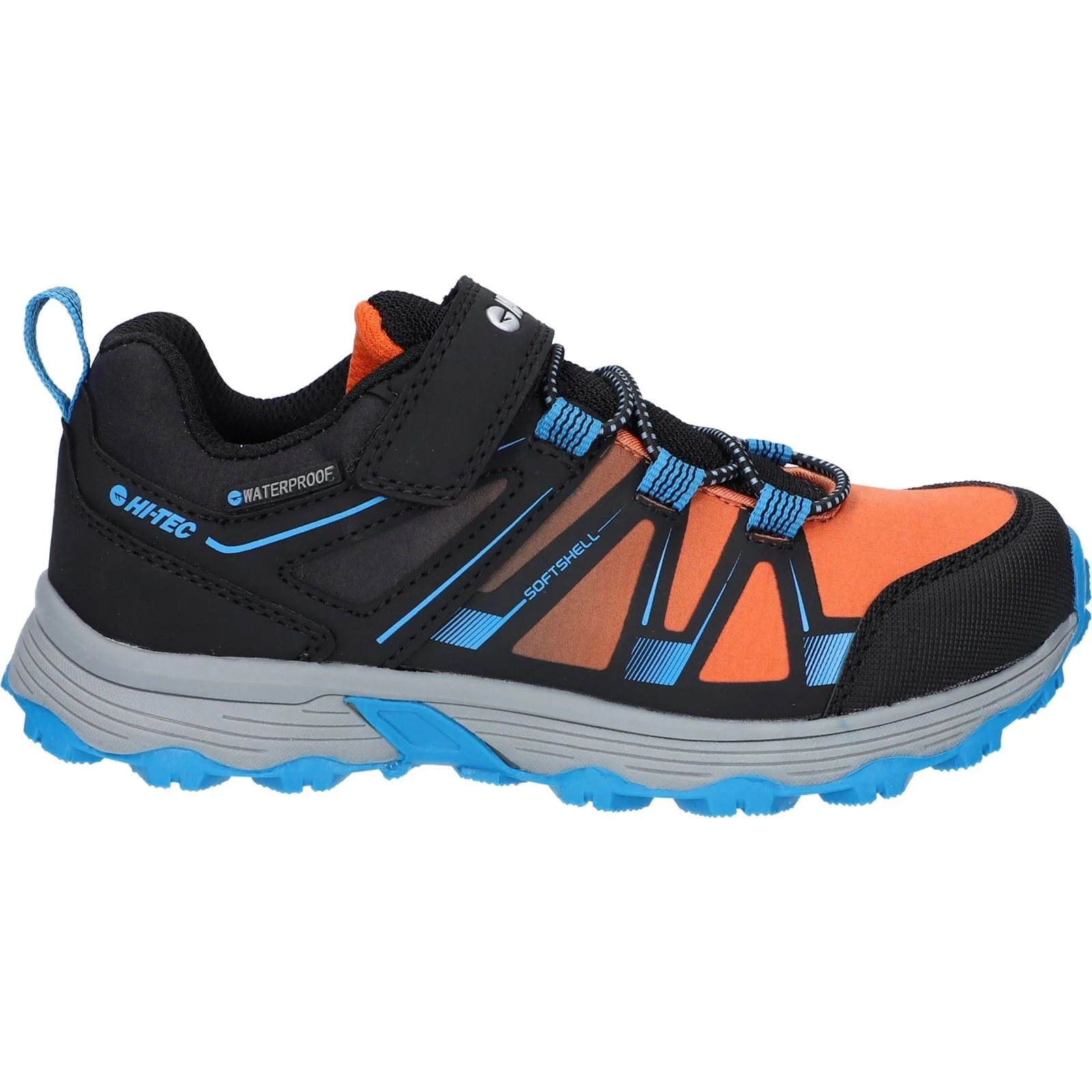 Hi-Tec SCRAPPY LOW WP JR Polyester Black/Blue Danube/Flame Hiking Shoes - Image 5