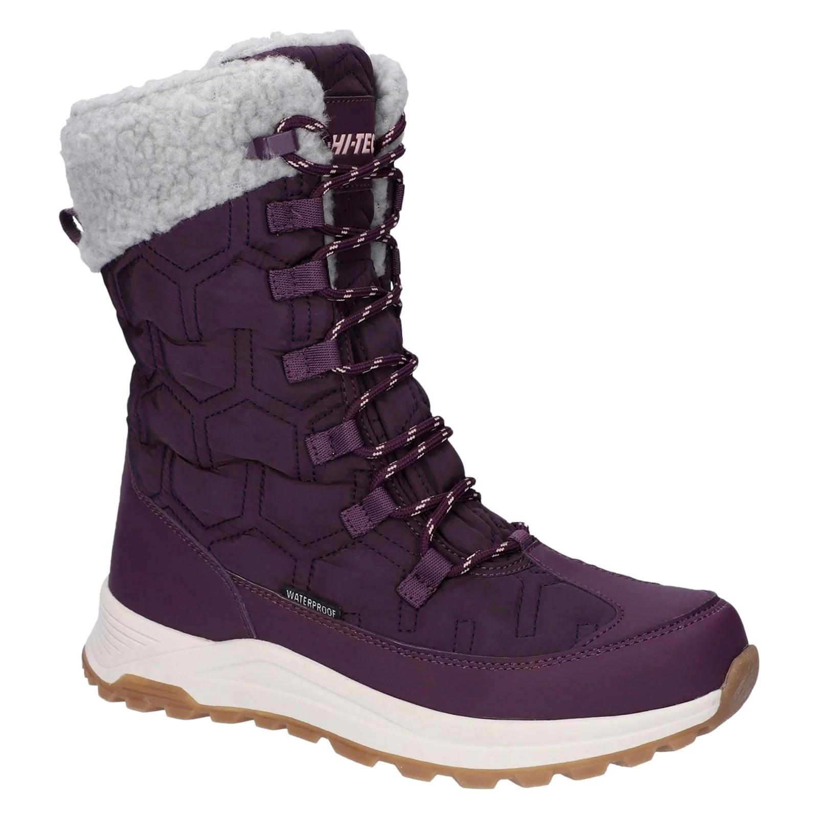 Hi-Tec Sophia Nylon Women's Italian Plum/Sepia Rose Winter Ankle Boots - Image 7
