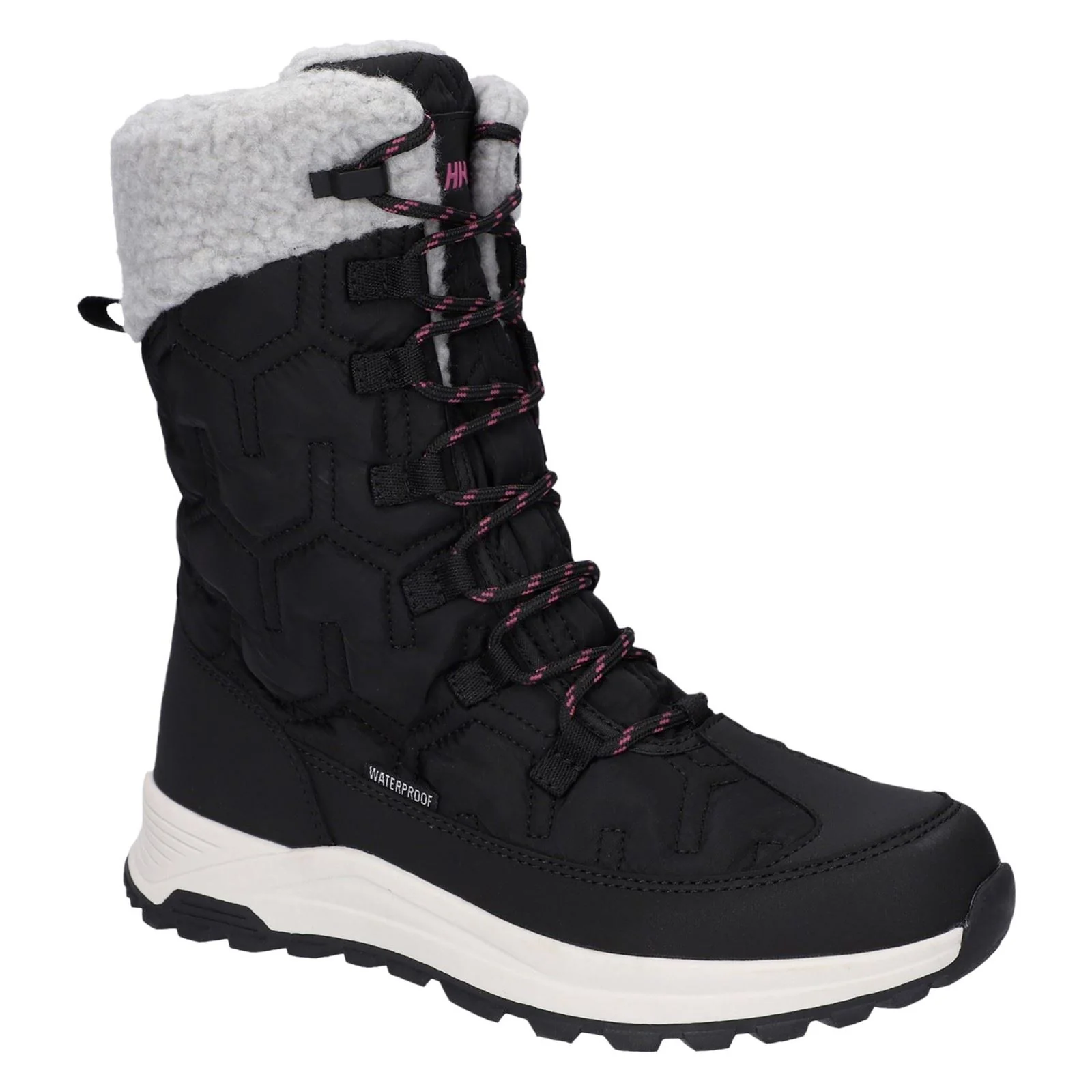 Hi-Tec Sophia Nylon Women's Jet Black/Festival Fuchsia Winter Ankle Boots - Image 7